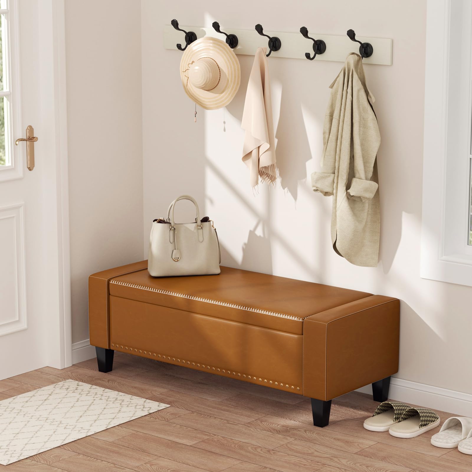 49''W Storage Ottoman Bench