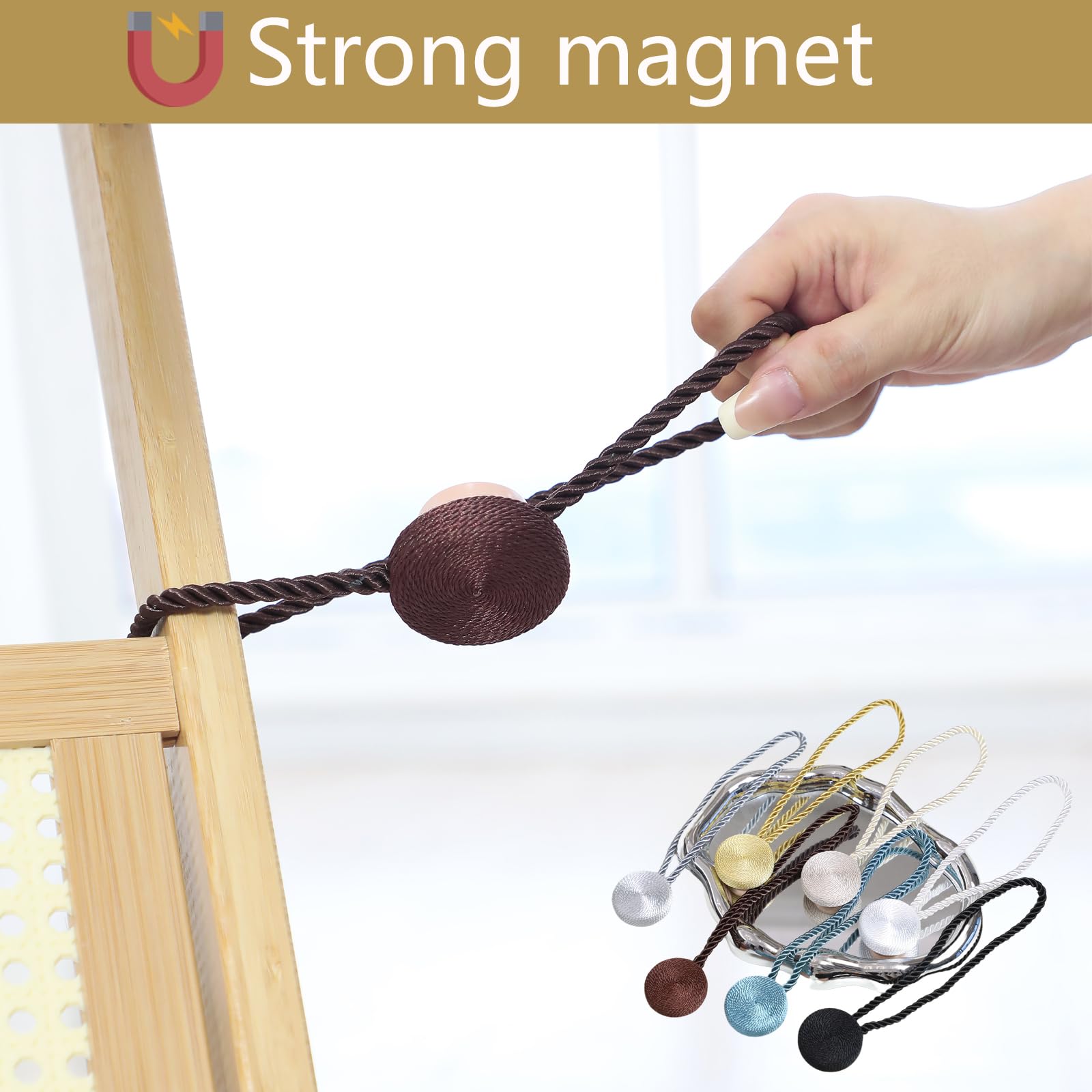 Magnetic Curtain Tiebacks (4 Count)