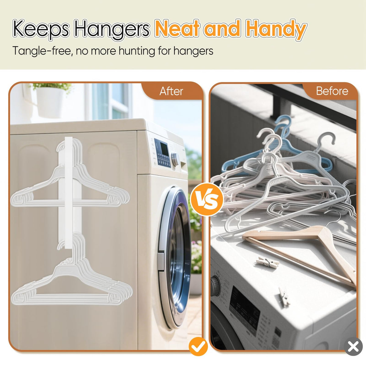 Magnetic Hanger Organizer for Washing Machine