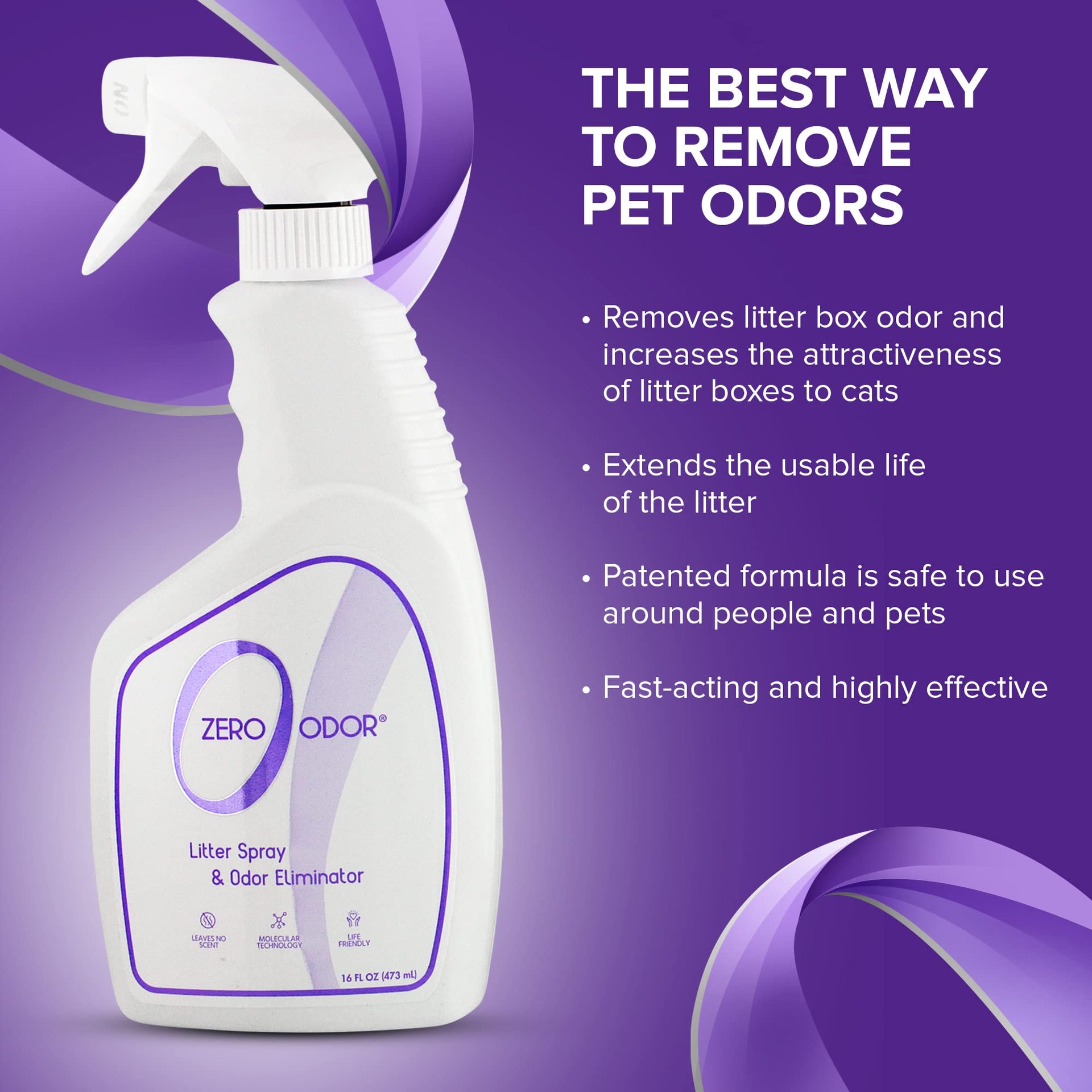 Litter Box Odor Eliminator Spray (16 Fl Oz)