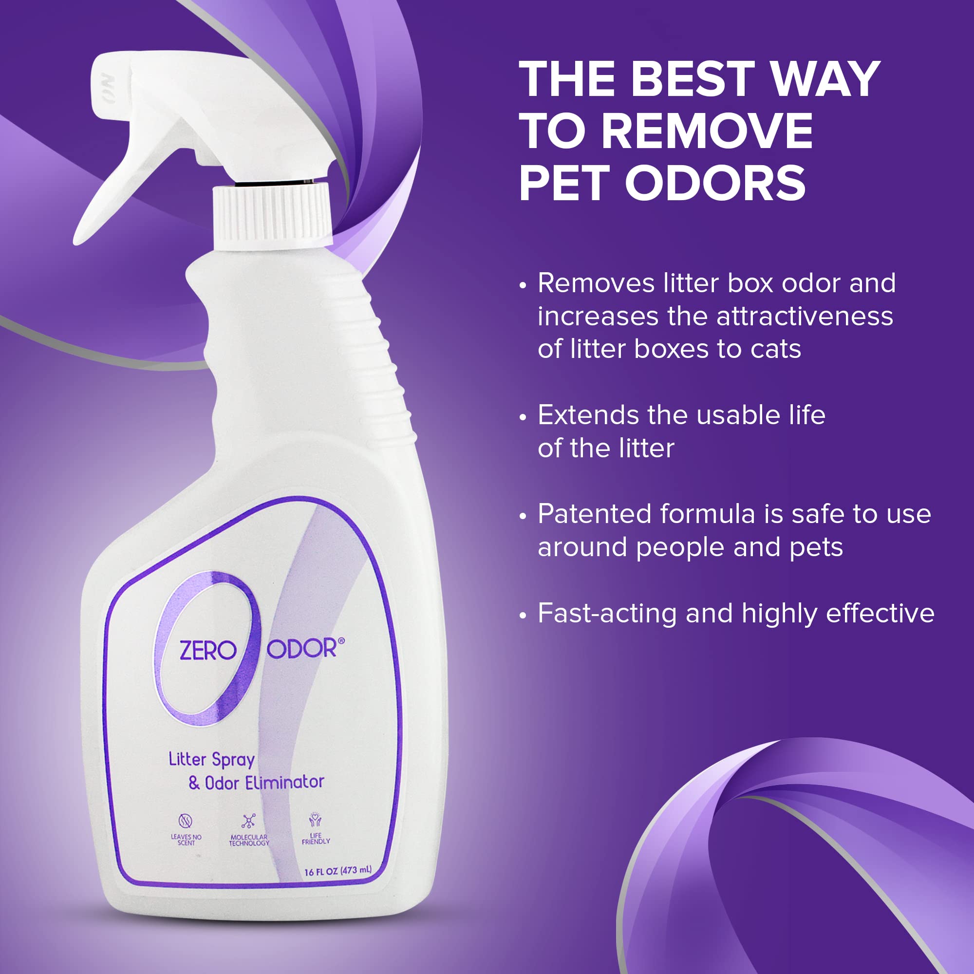 Litter Box Odor Eliminator Spray (16 Fl Oz)