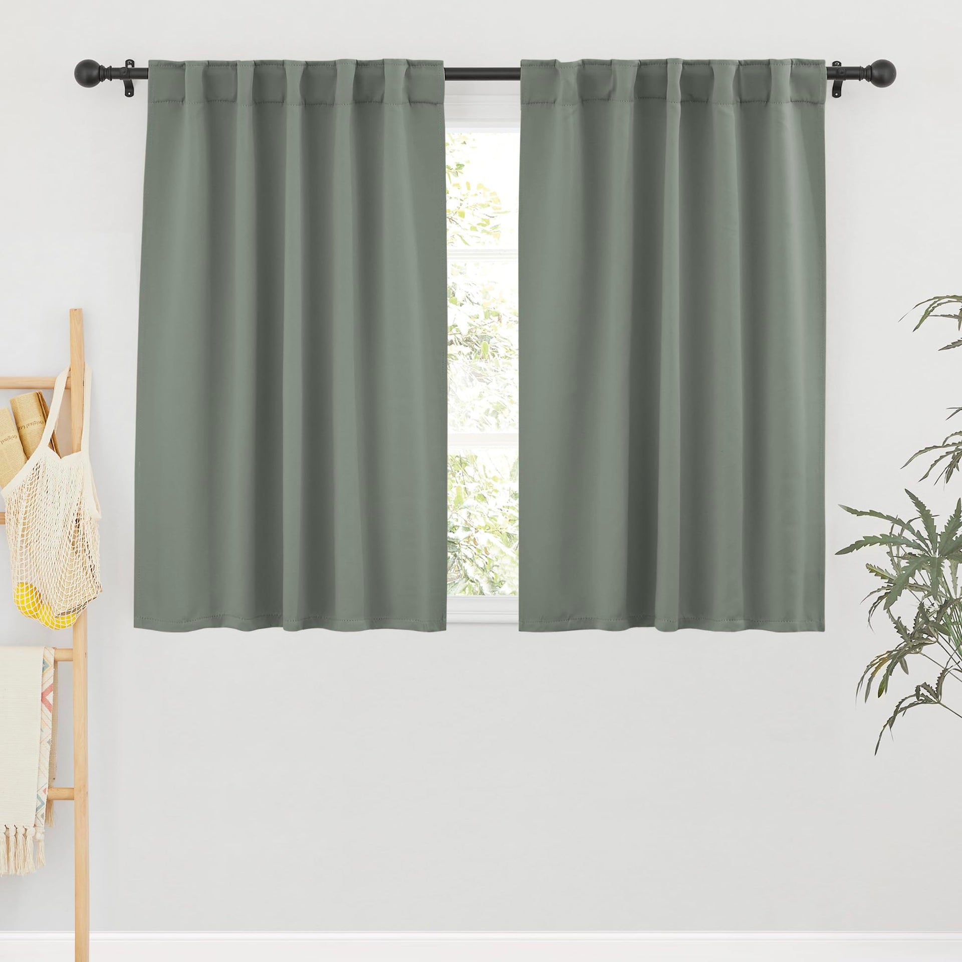 Short Blackout Curtains for Small Window (2 Count)