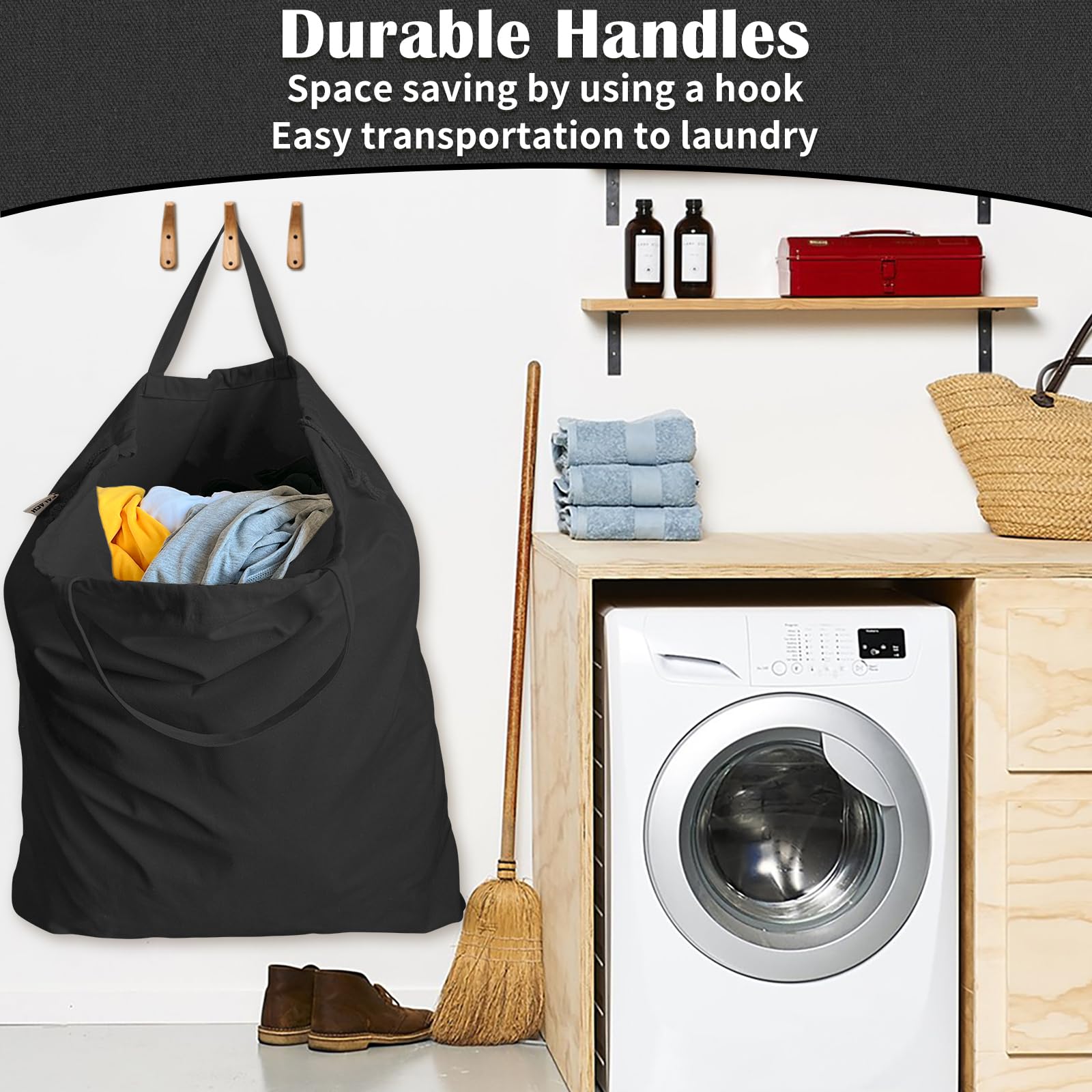 Canvas Laundry Bag 40"W x35"H