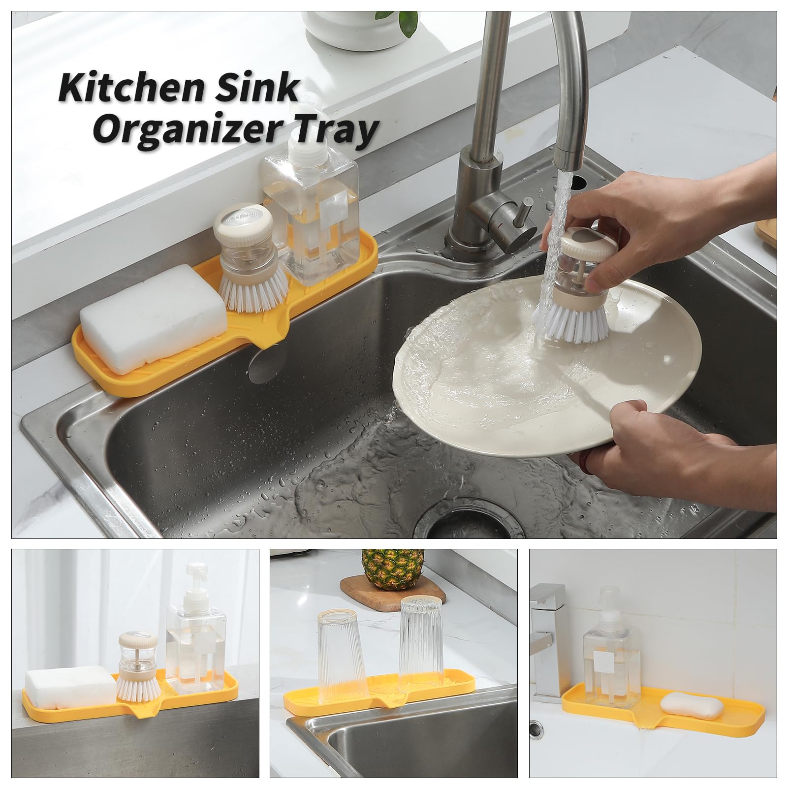 Silicone Soap Dish with Drain Spout