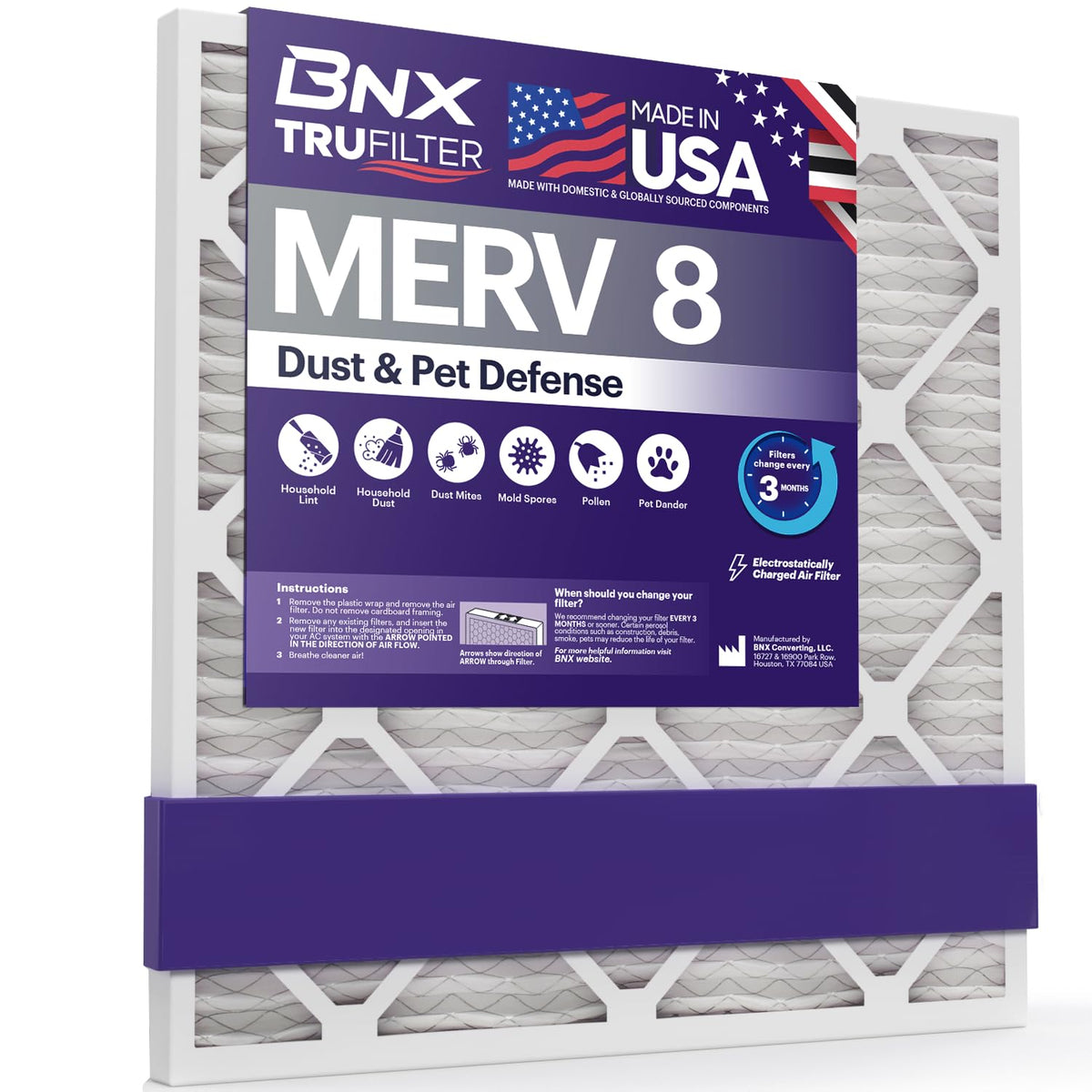 TruFilter 14x25x1 MERV 8 Air Filter 2 Pack (2 Count)