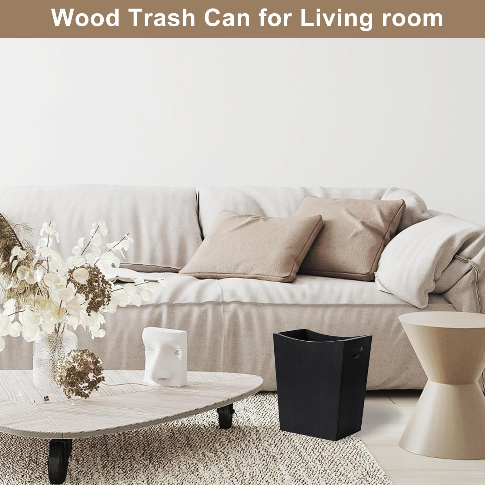 Wood Trash Can
