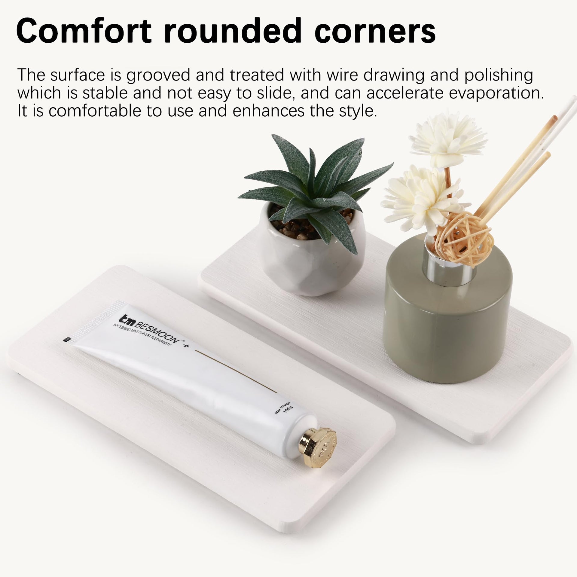 2 Pcs Sink Stone Soap Trays (2 Count)