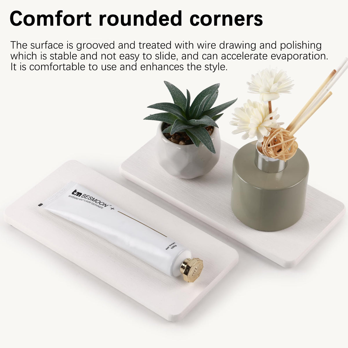 2 Pcs Sink Stone Soap Trays (2 Count)