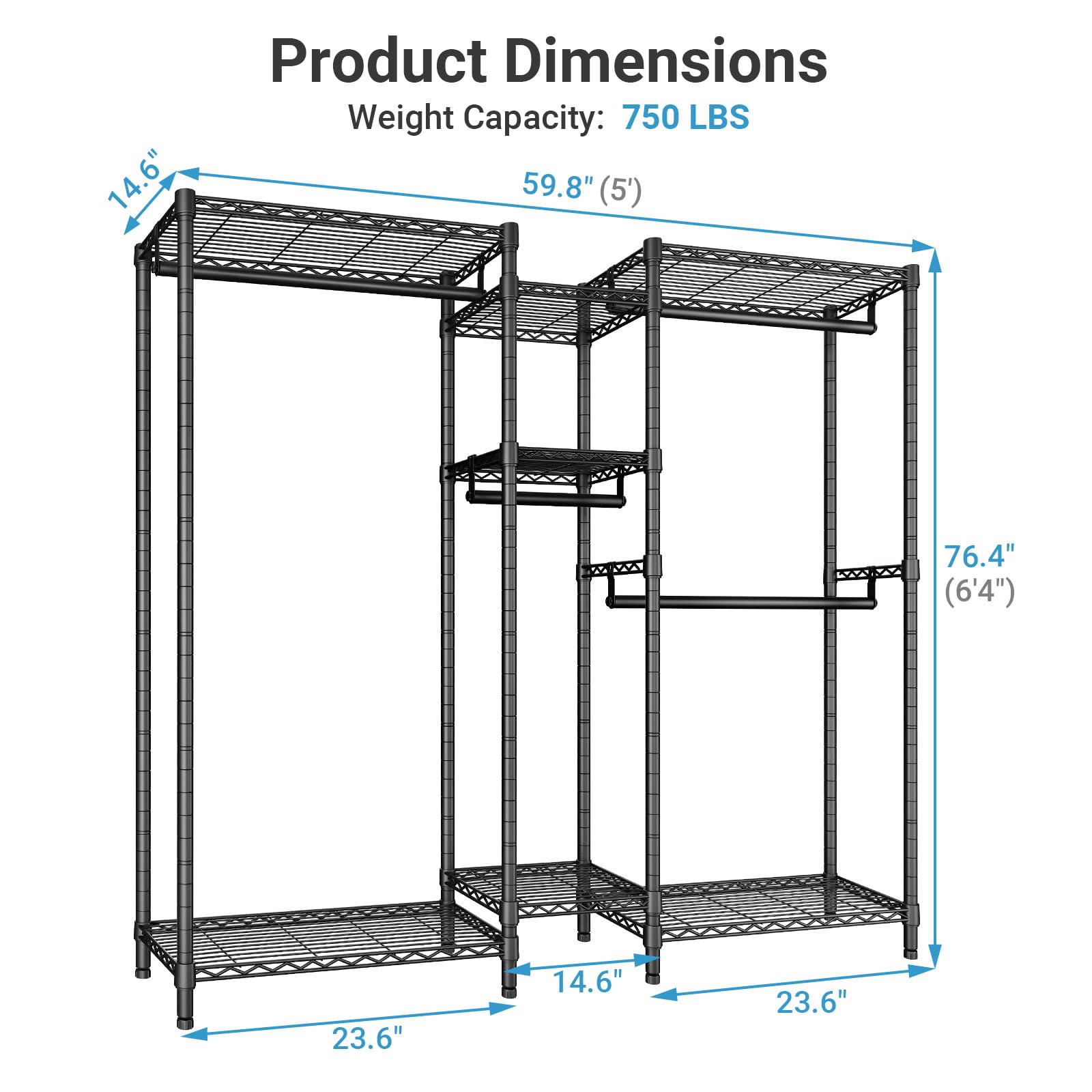 Classic V6 Medium Heavy Duty Clothes Rack