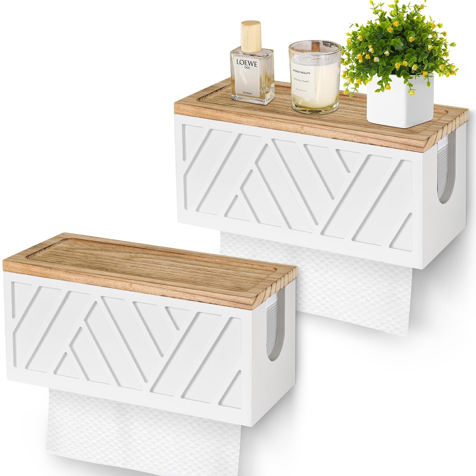 Set of 2 Paper Towel Dispenser Wall Mount (2 Count)
