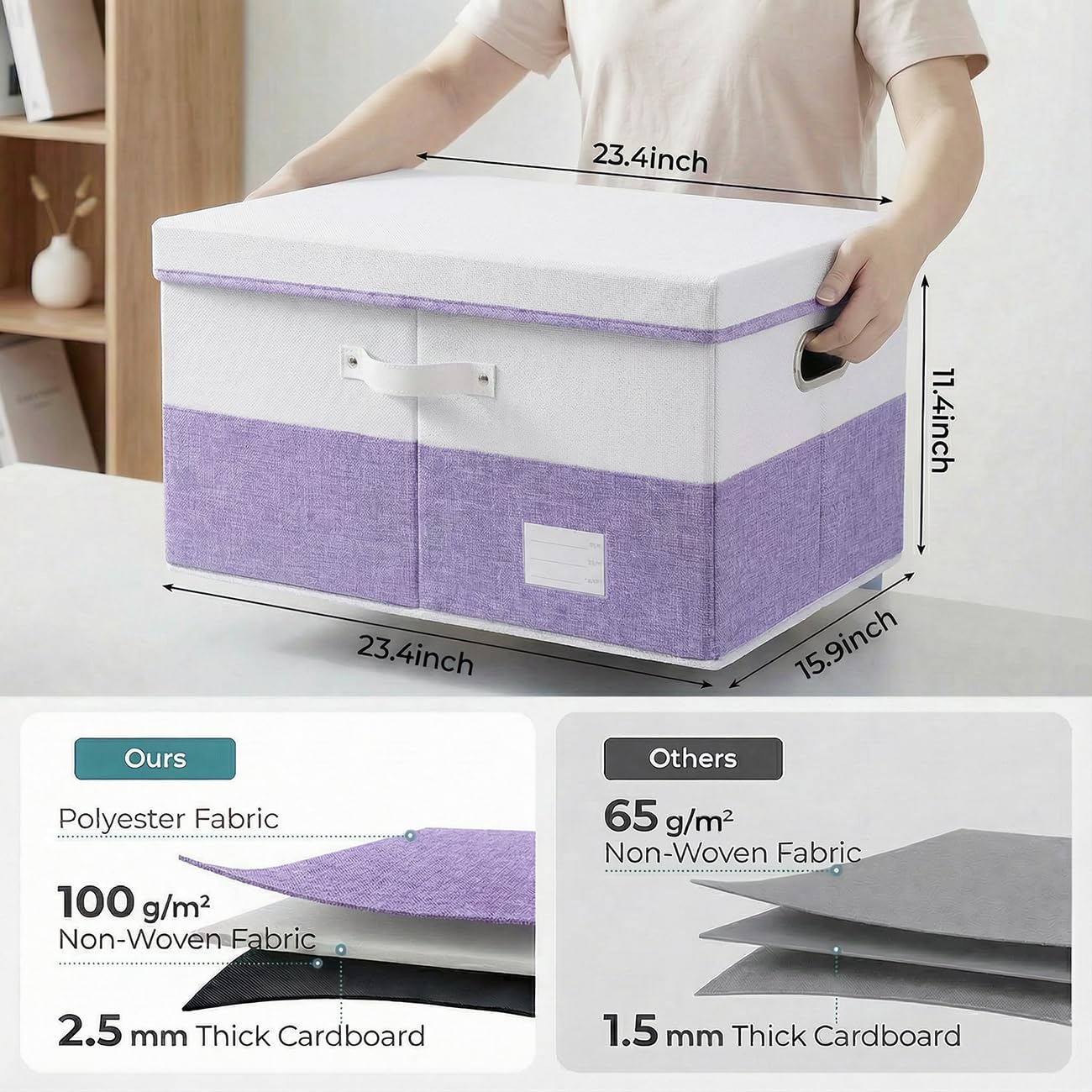 Storage Bins with Lids [3 (3 Count)