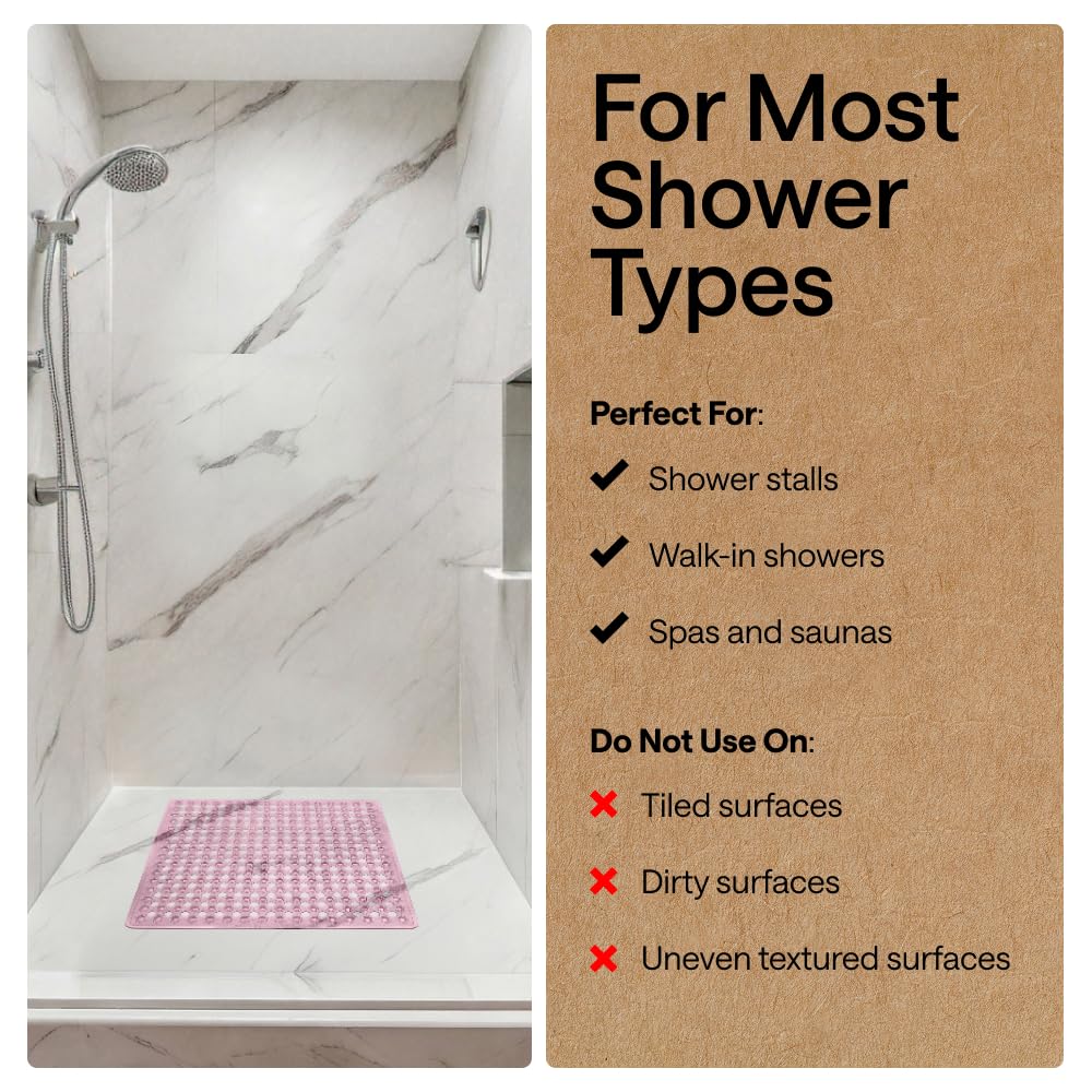Patented Square Shower Stall Mat (3.06 Sq Ft)