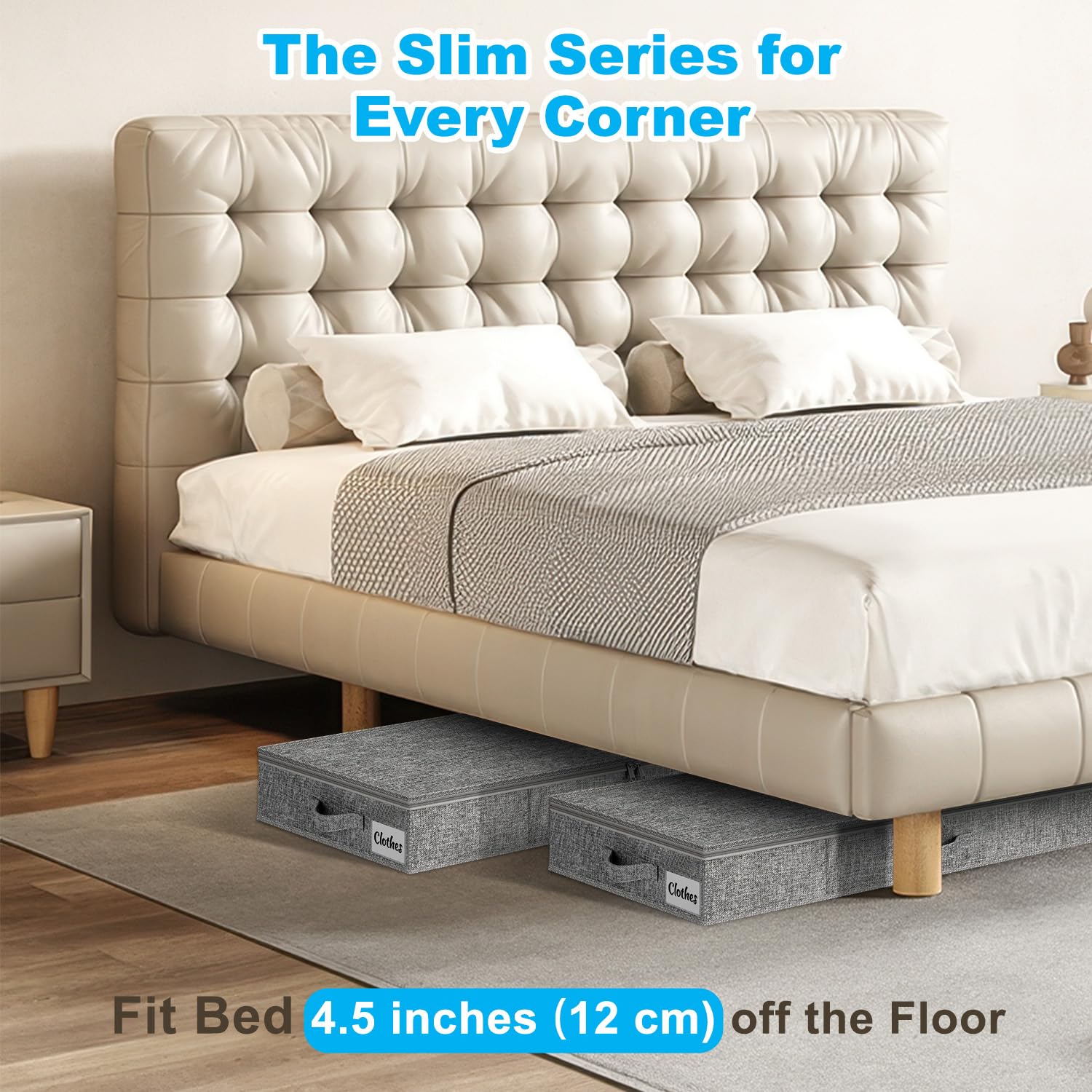 Under Bed Storage Container Bins 2 Pack (2 Count)