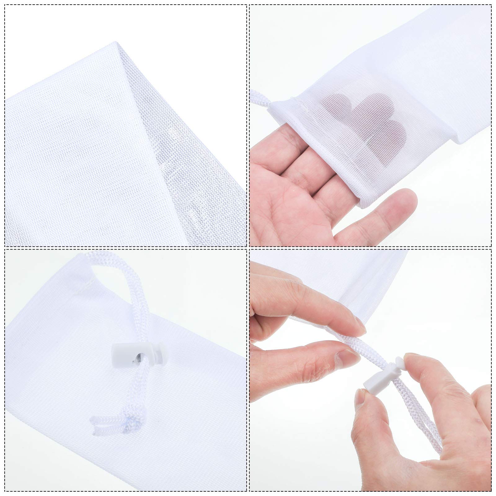 12 Pieces Lint Traps for Washing Machine Drain Hose Nylon Mesh