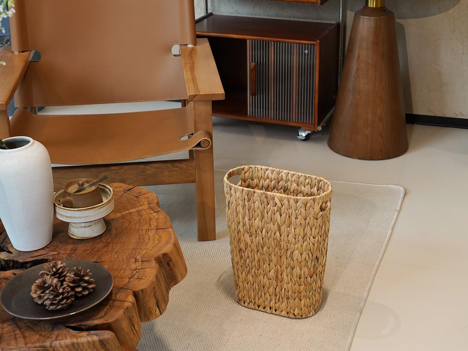 Wicker Trash Can