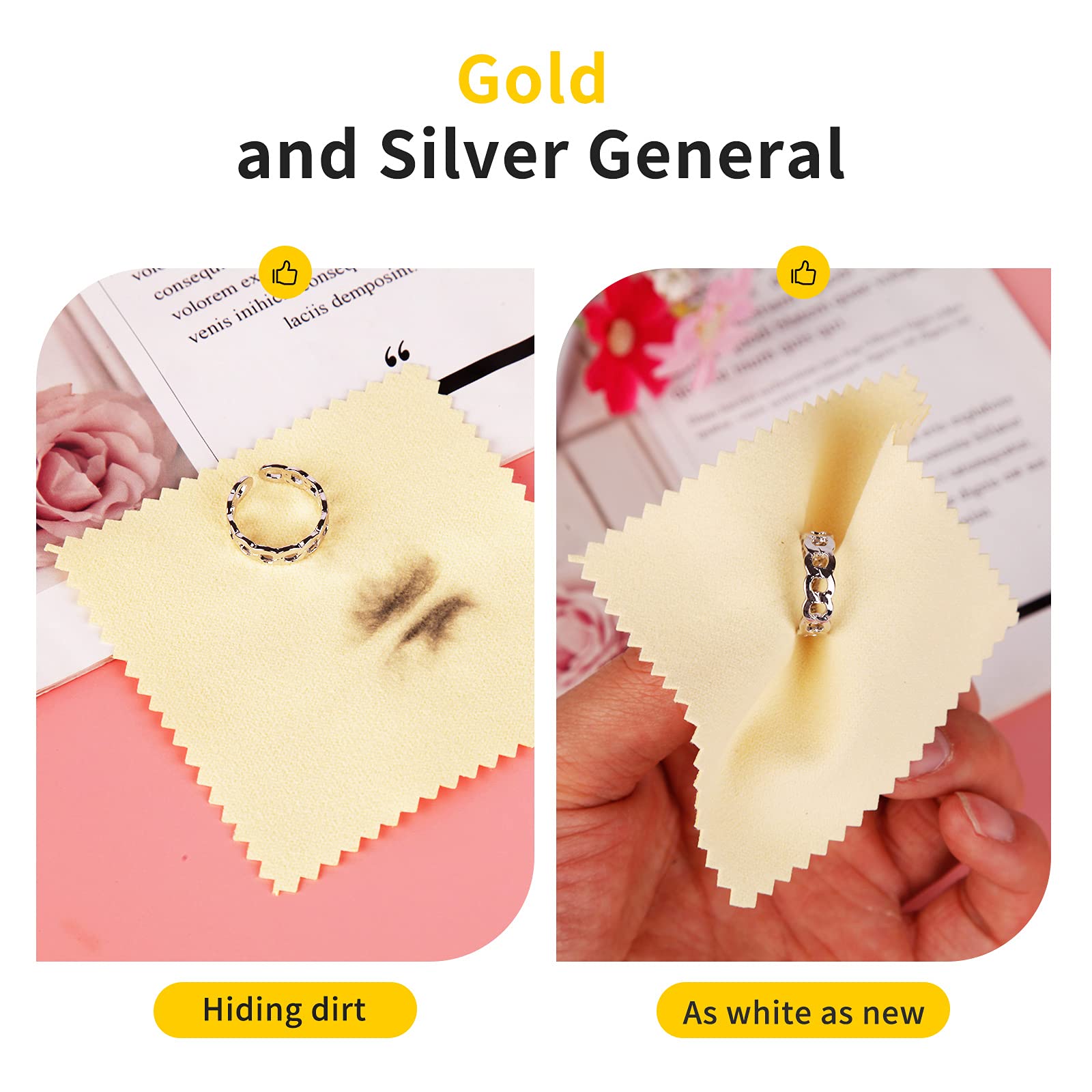 100pcs Premium Jewelry Cleaning Cloth (100 Count)