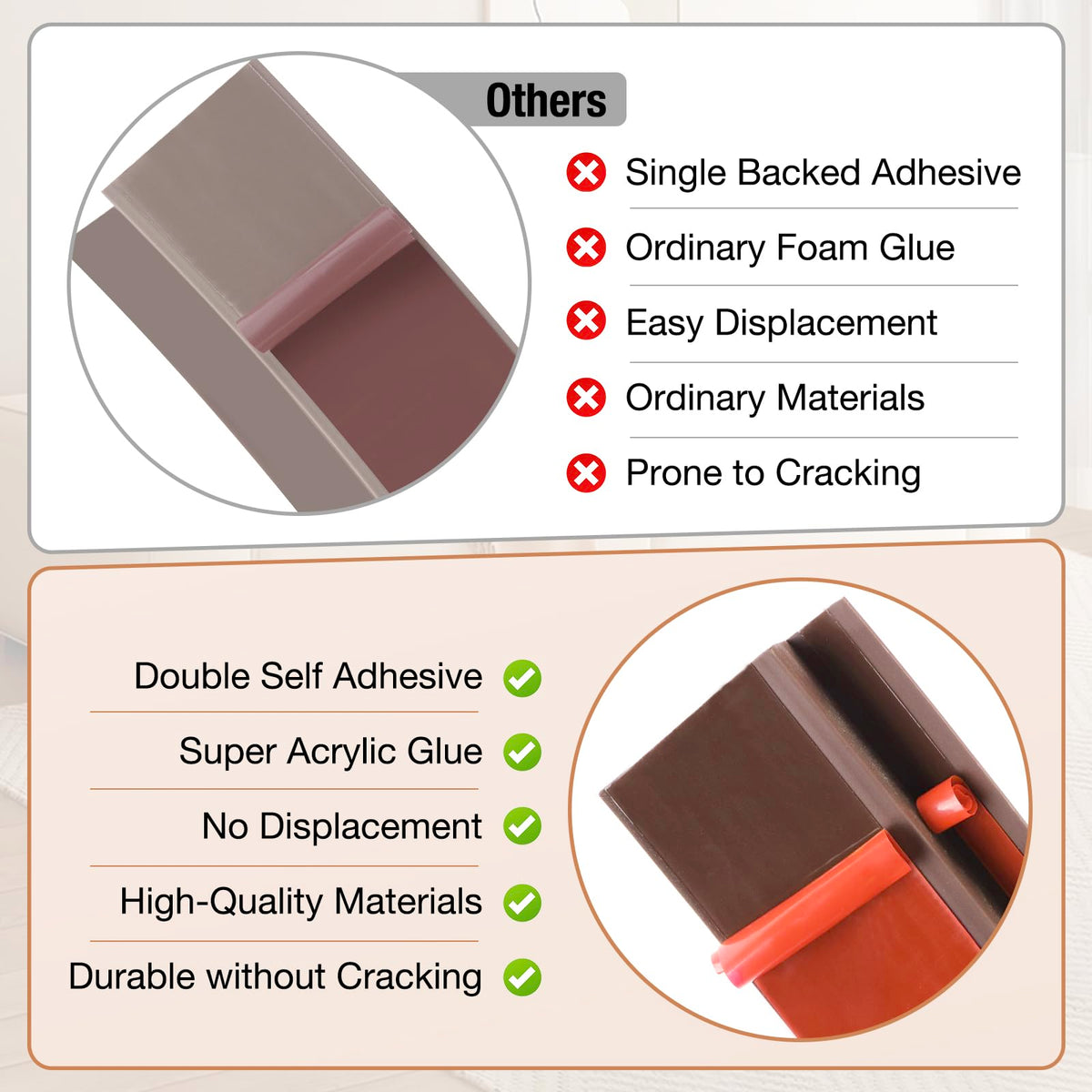 Floor Transition Strip Self Adhesive Vinyl Door Threshold Strip (6.6 Foot)
