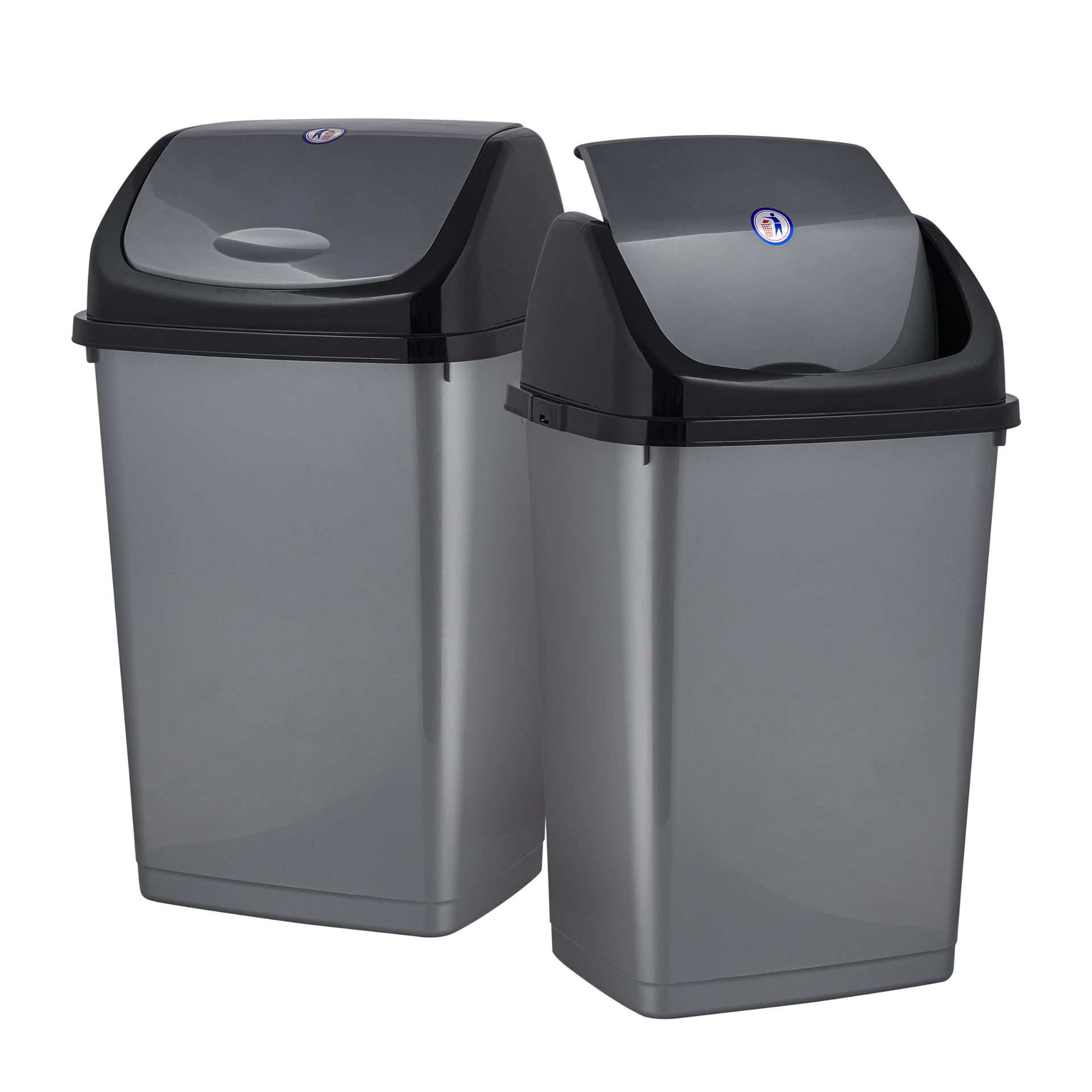 Kitchen Trash Can 13 Gallon with Swing Lid (2 Count)