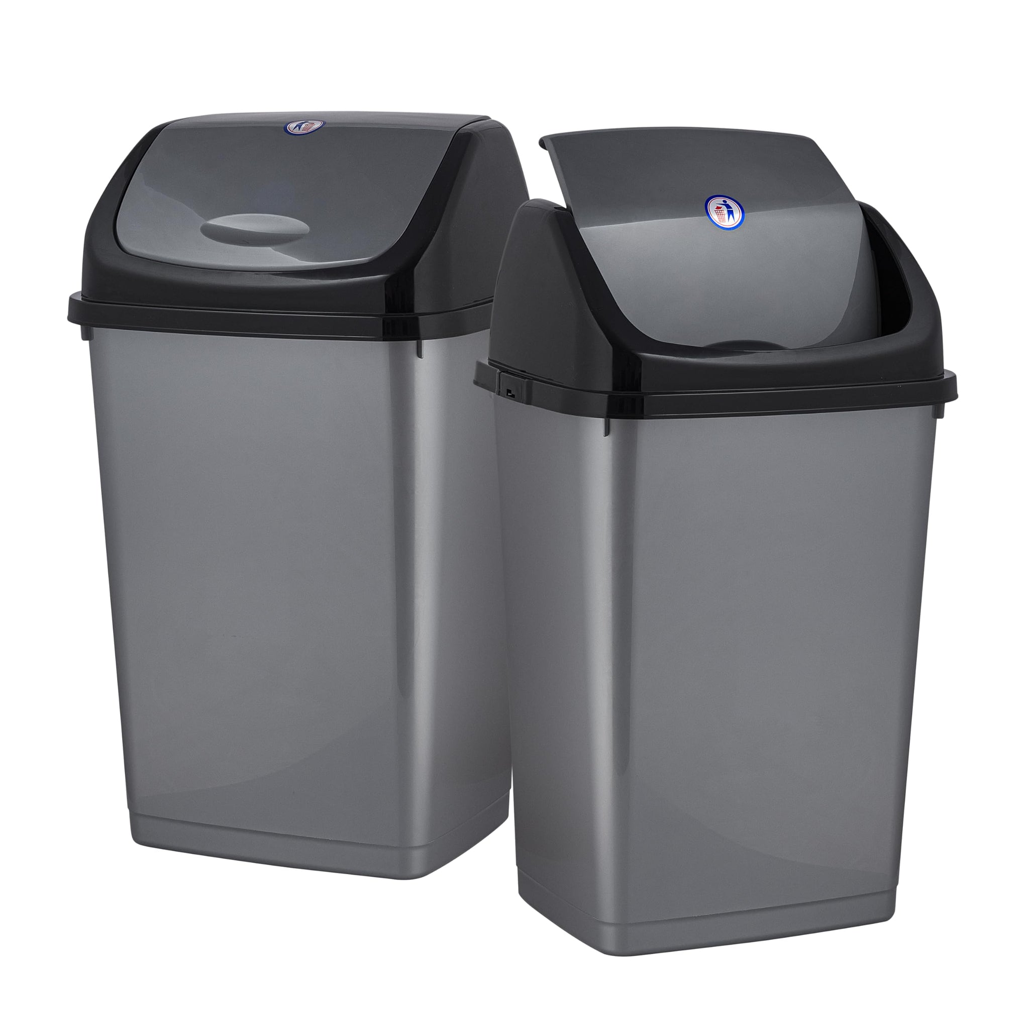 Kitchen Trash Can 13 Gallon with Swing Lid (2 Count)