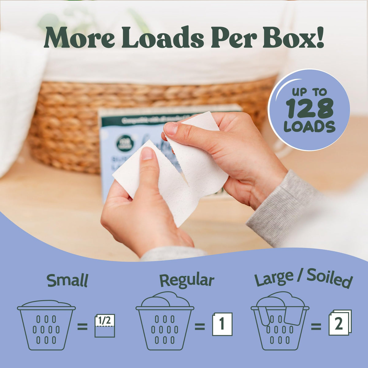 Baby Laundry Detergent Sheets (128 Count)