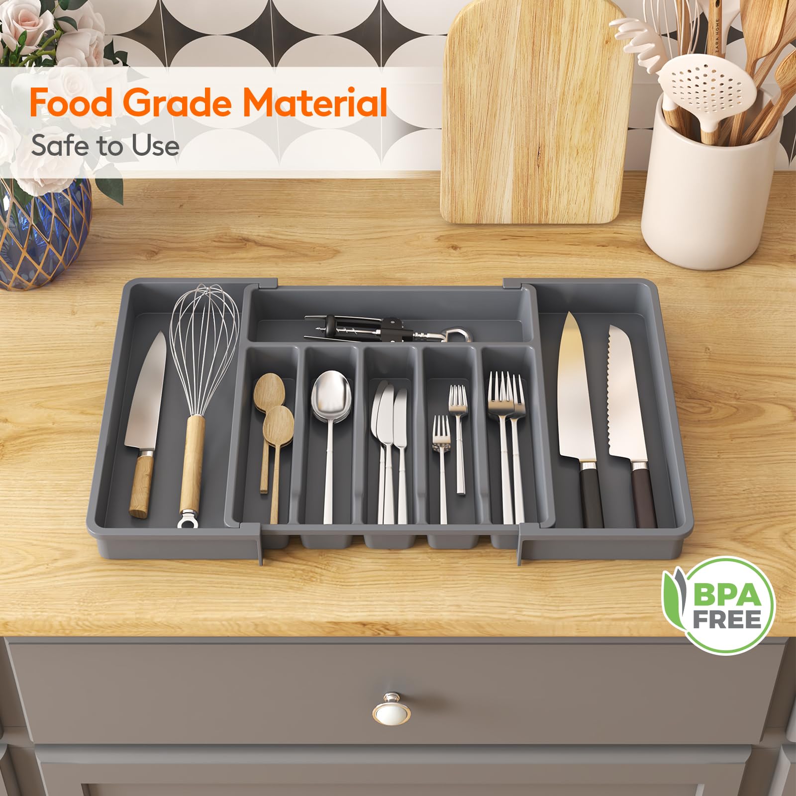Extra Large Silverware Drawer Organizer (3 Count)