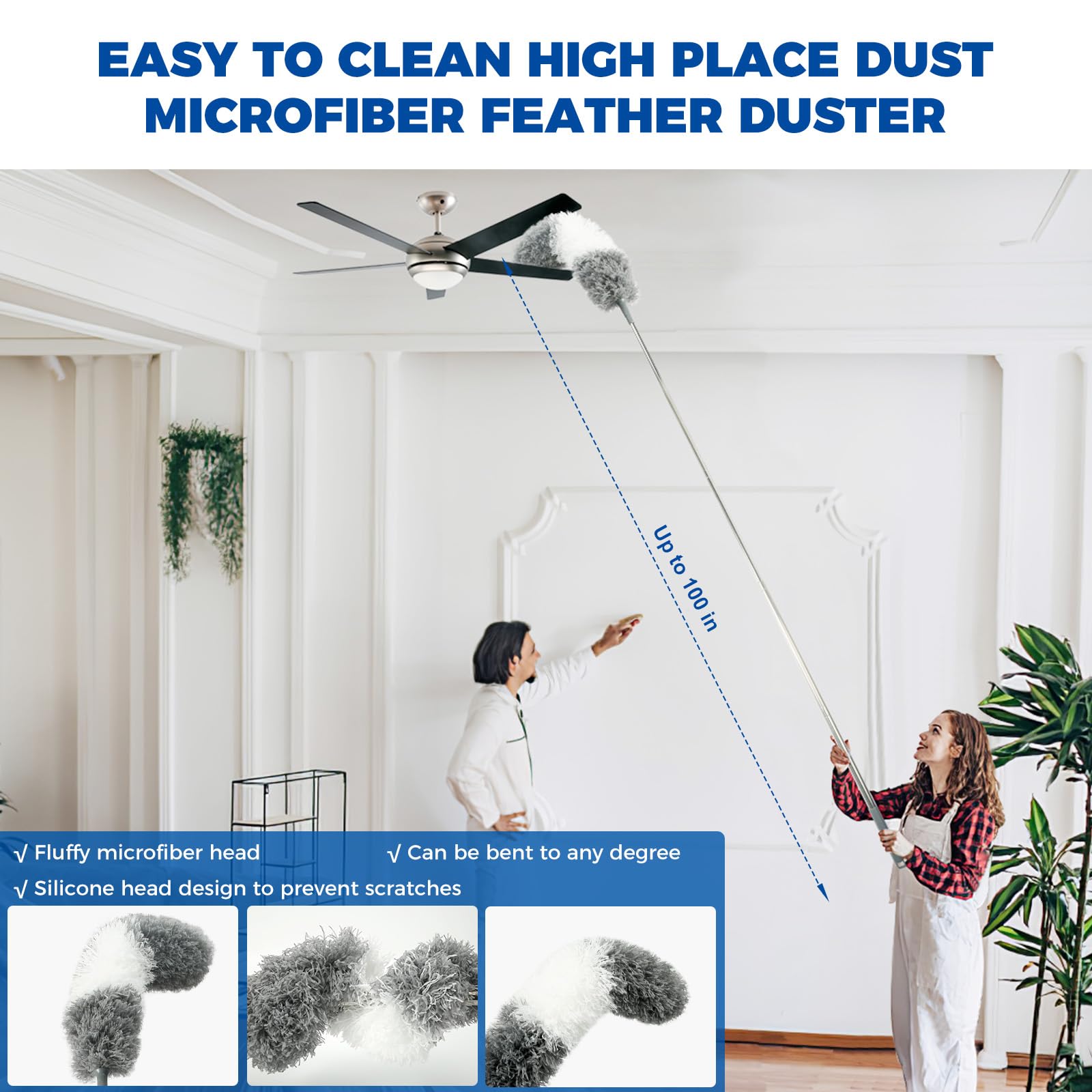 4 Pcs Dusters for Cleaning