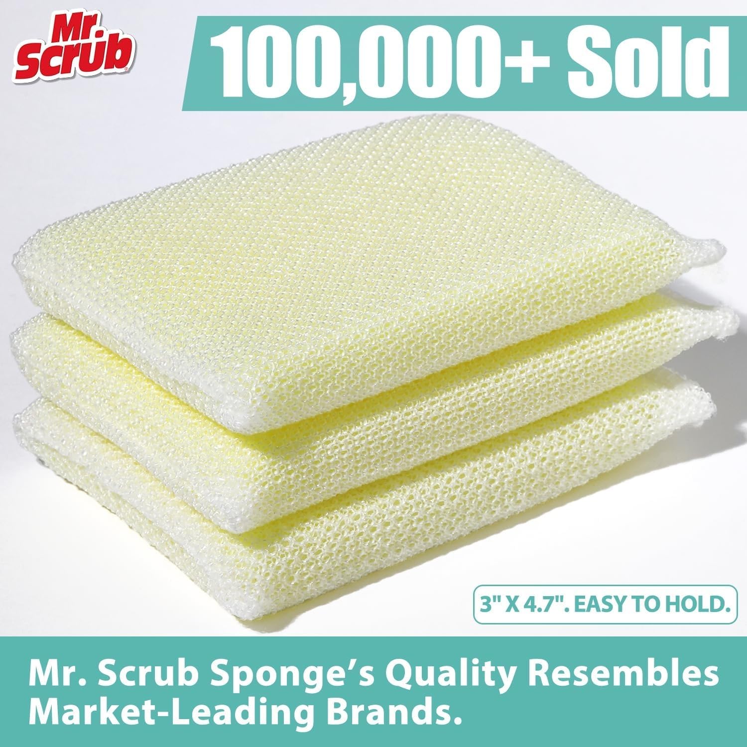 Sponges Kitchen Scrub Dish Sponge Scouring Pad (6 Count)