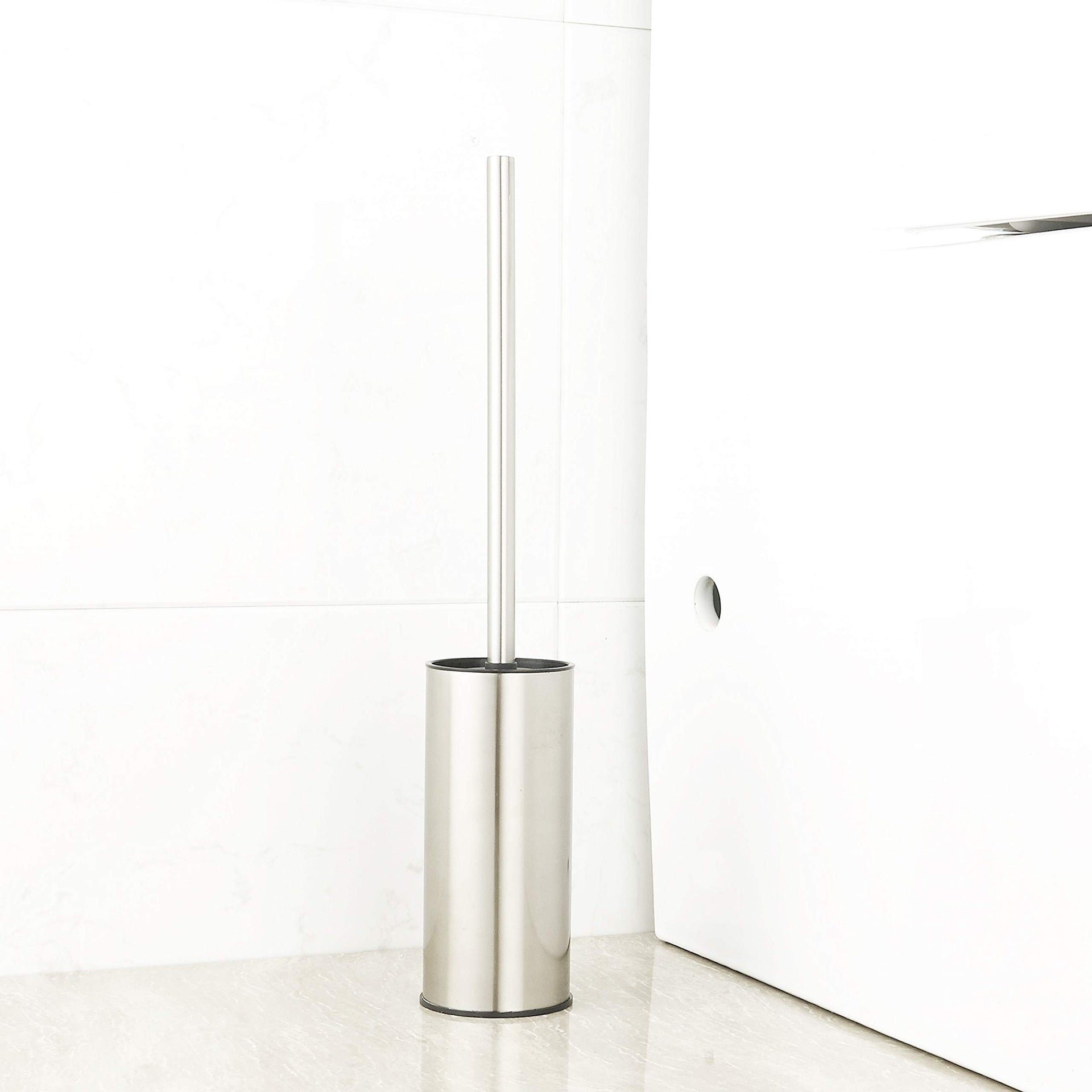 Toilet Brush Holder Brushed Nickel