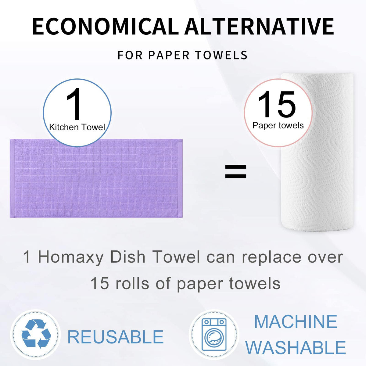 100% Cotton Terry Kitchen Towels (12 Count)