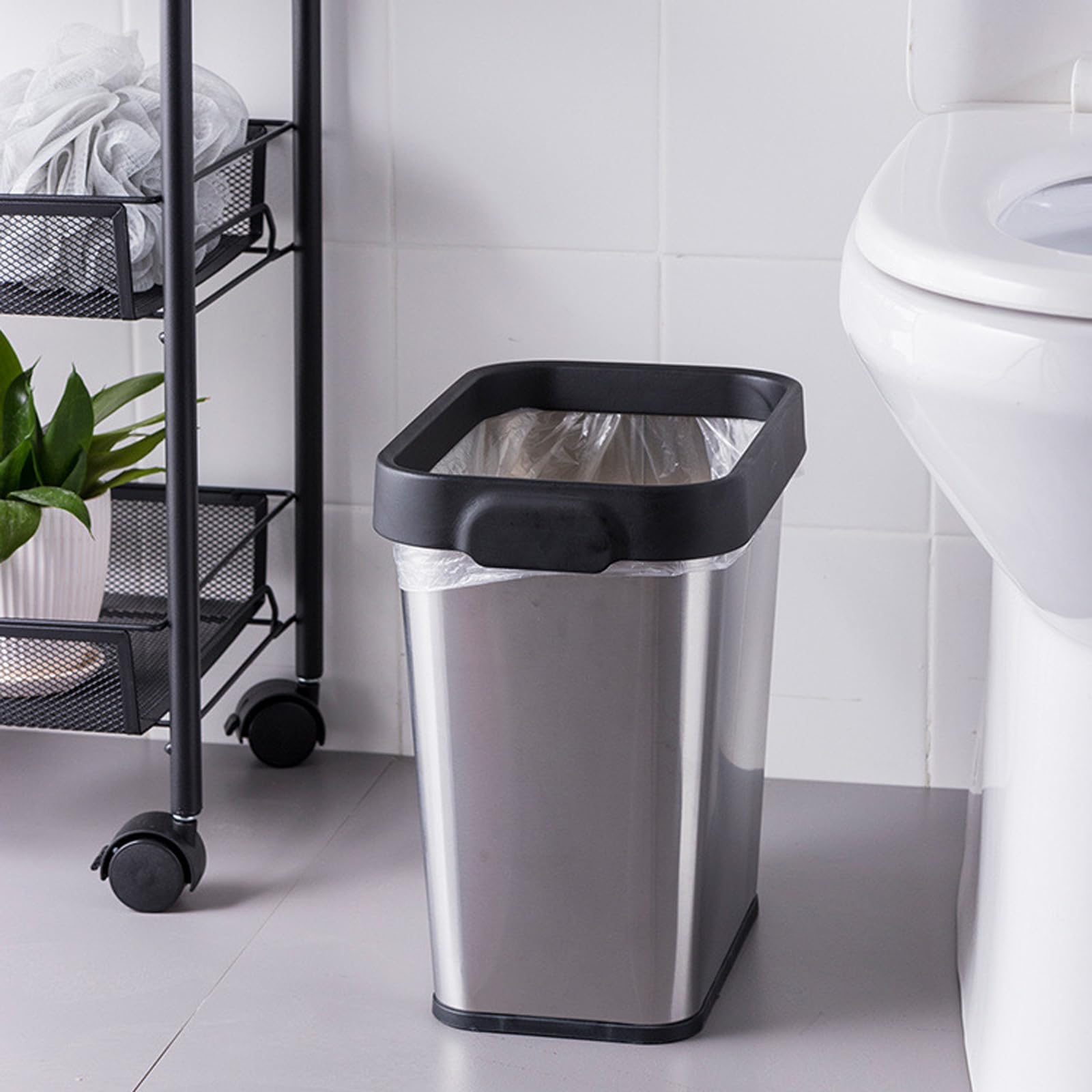 2 Pack Stainless Steel Trash Can 2 Gallon (2 Count)