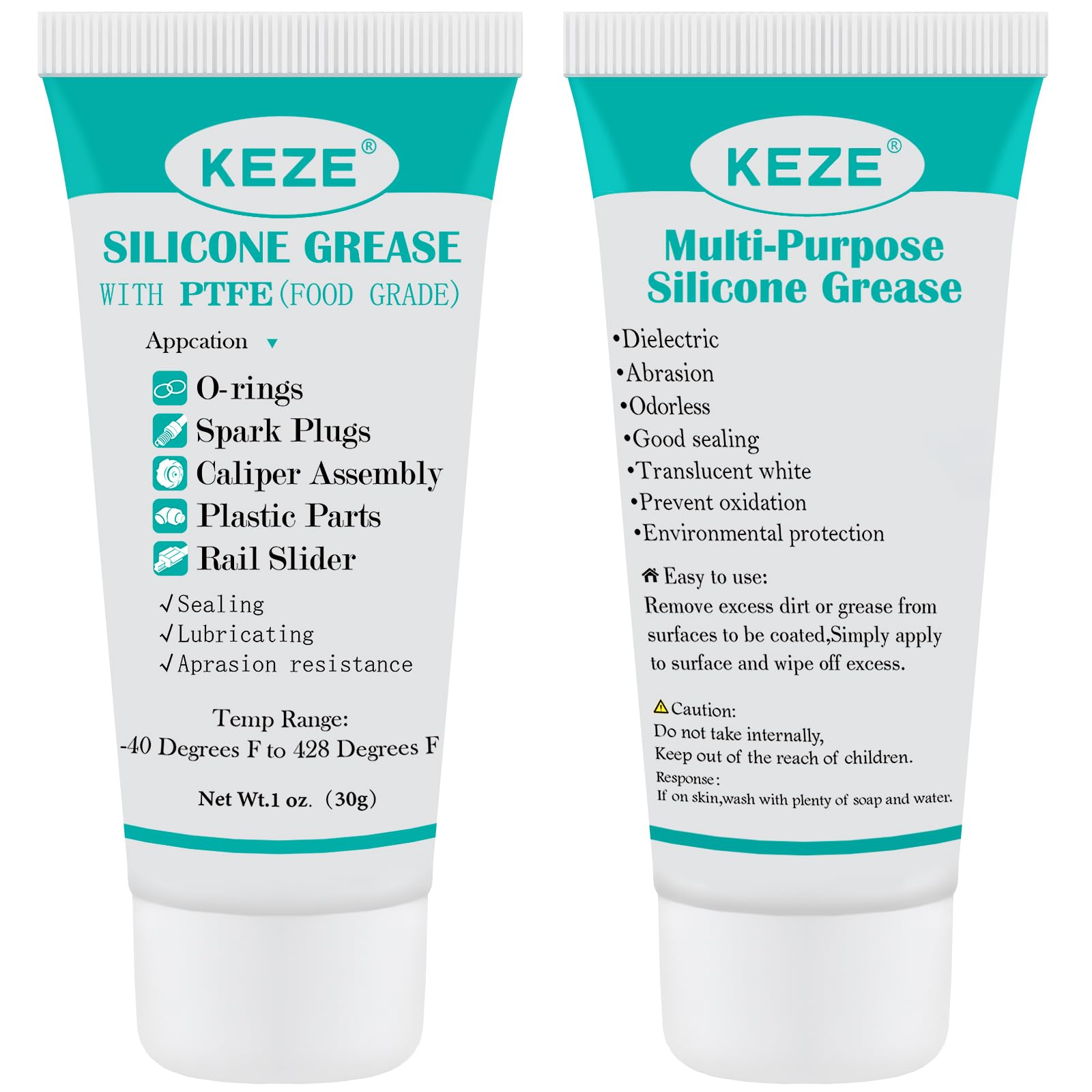 Silicone Grease Automotive PTFE Lubricant Sliding Glass Door Grease Tube 92003 Lube for Plumbing Faucet O Rings Plastic Parts Water Filter Window Track Rail 1 oz 2