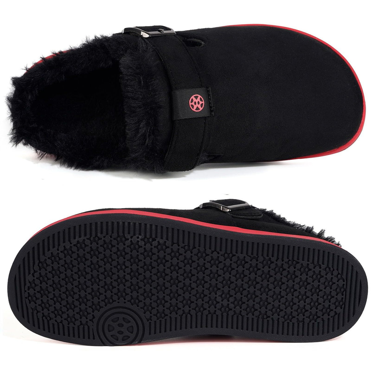 Fur Lined Clogs for Women Men Winter Slippers