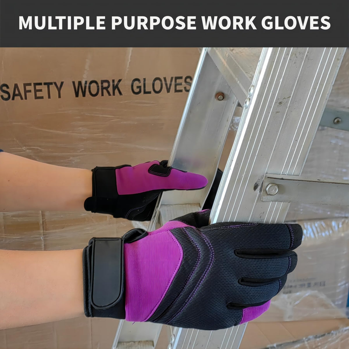 2 Pairs Work Gloves Women