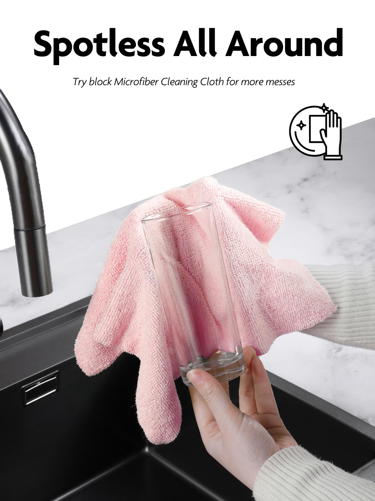 Microfiber Cleaning Cloth Roll (60 Count)