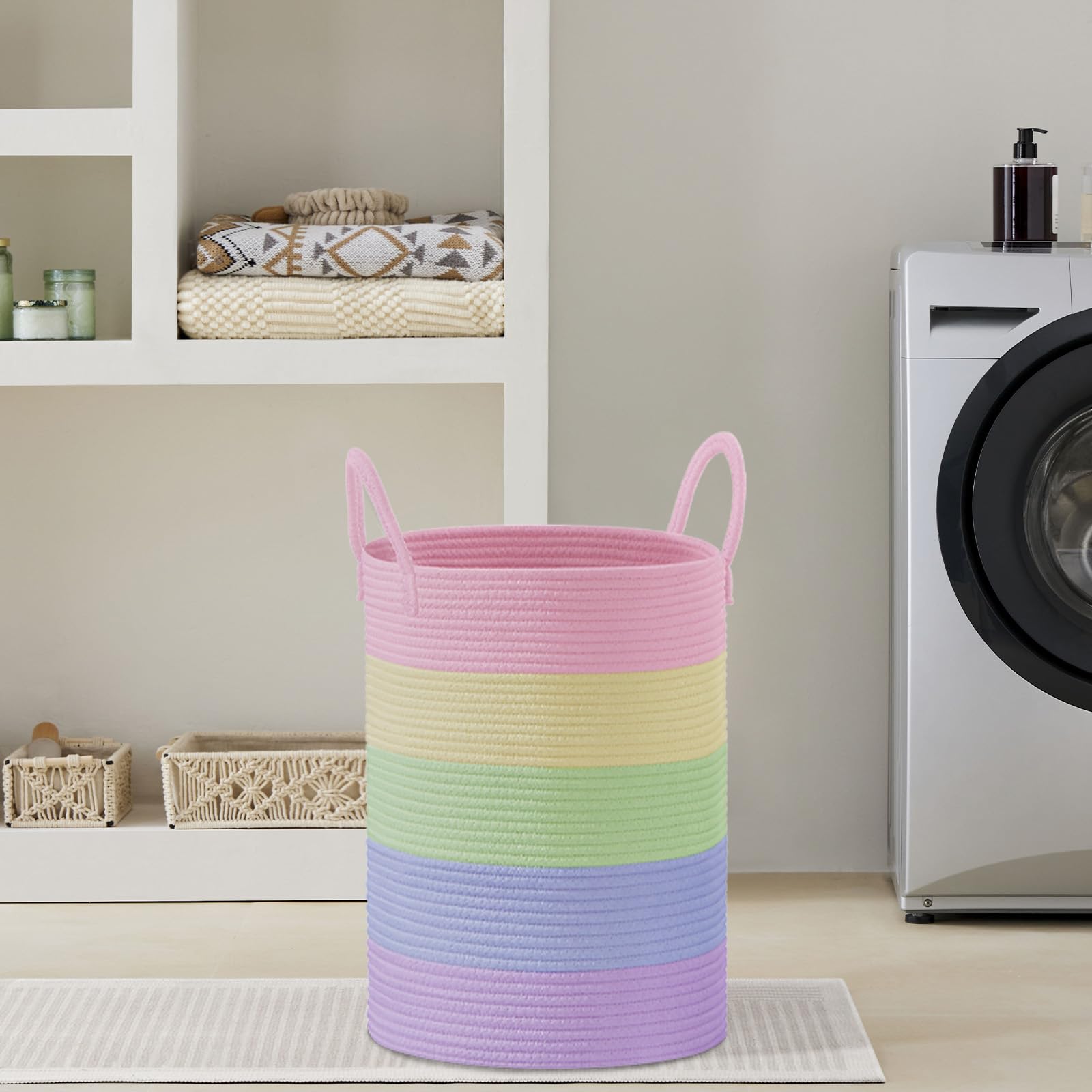 72L Tall Woven Laundry Basket Hamper