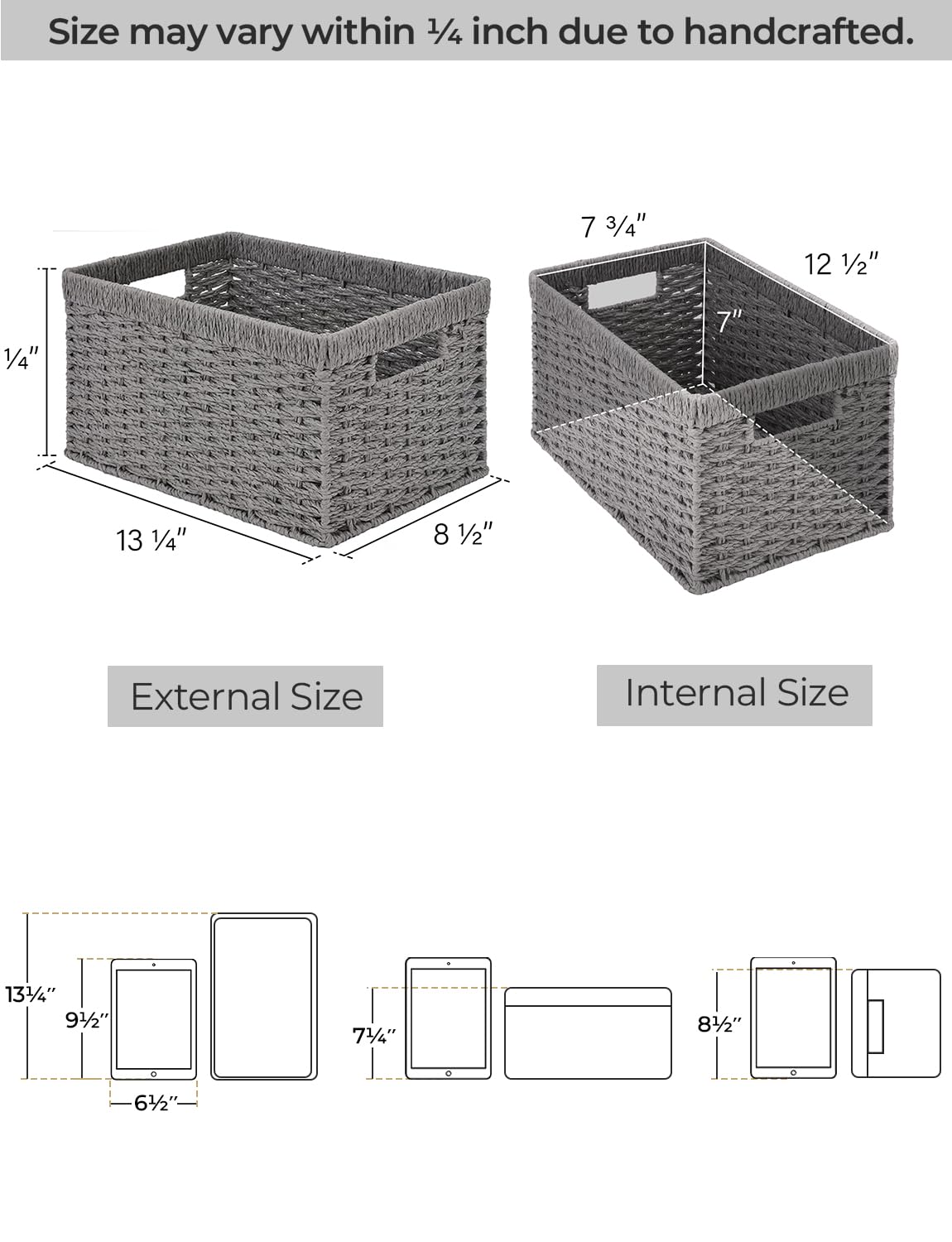 Wicker Storage Baskets (2 Count)