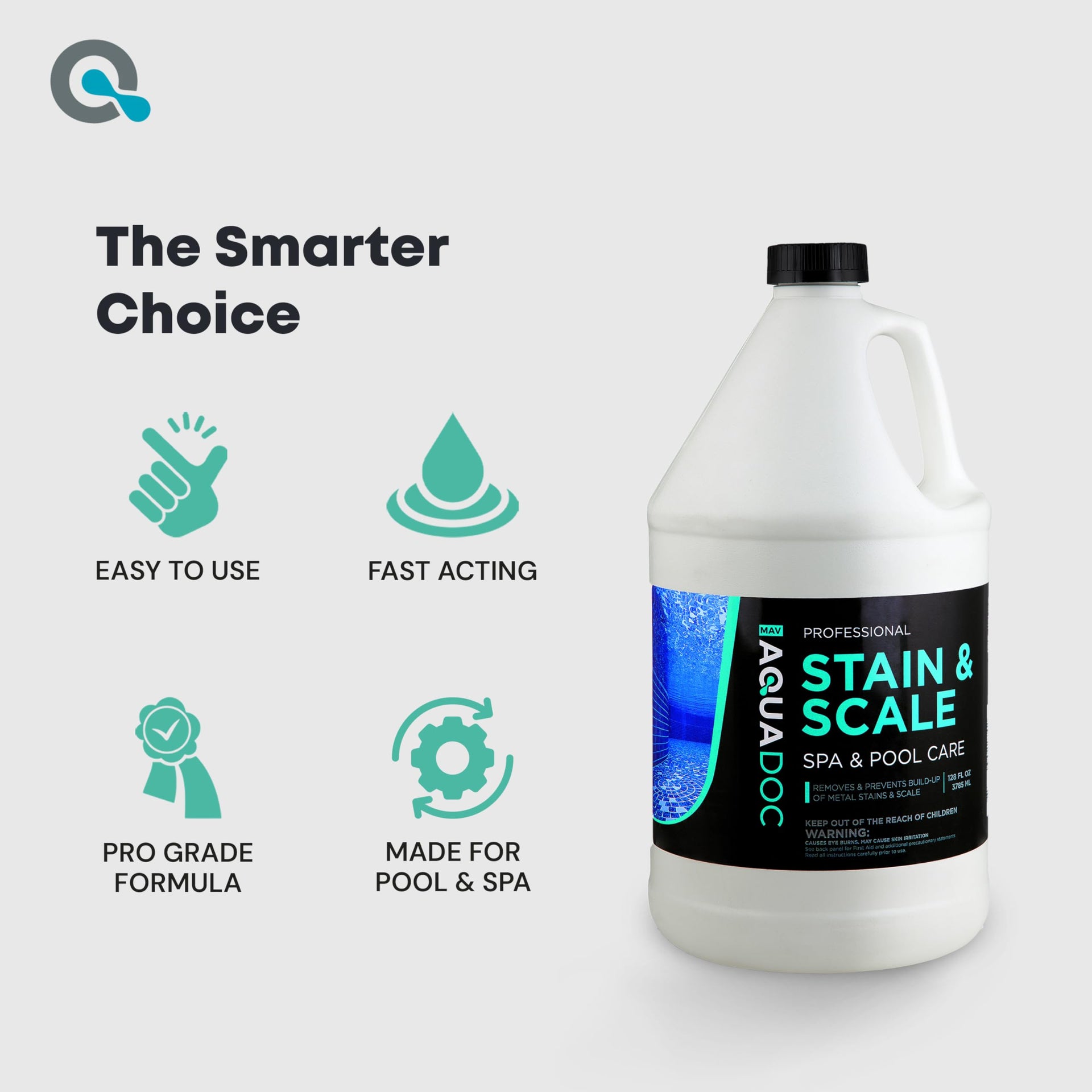 AquaDoc Pool & Spa Stain and Scale Remover for Hot Tubs (128 Fl Oz)