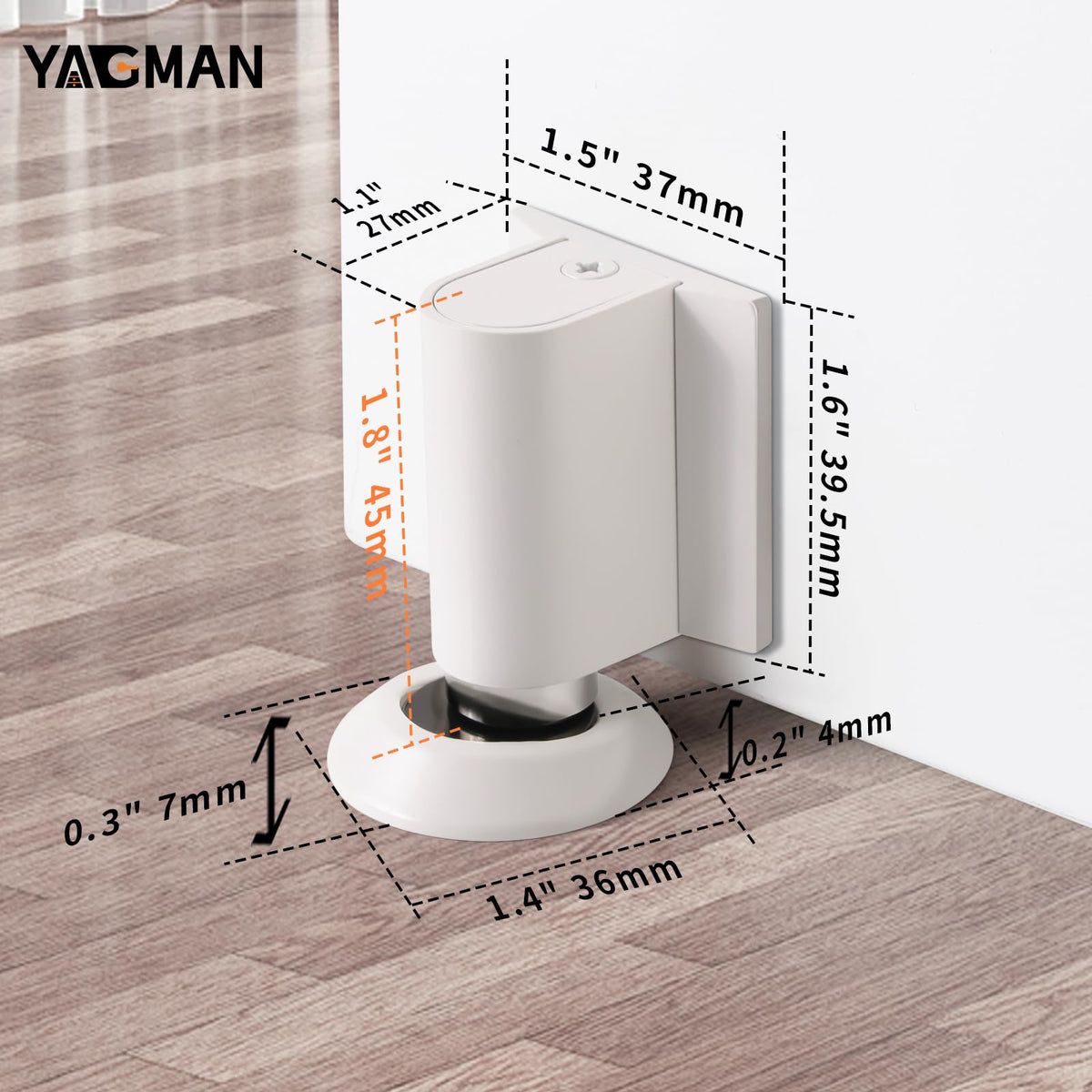 2 Pack Magnetic Door Stopper Floor Mount (2 Count)
