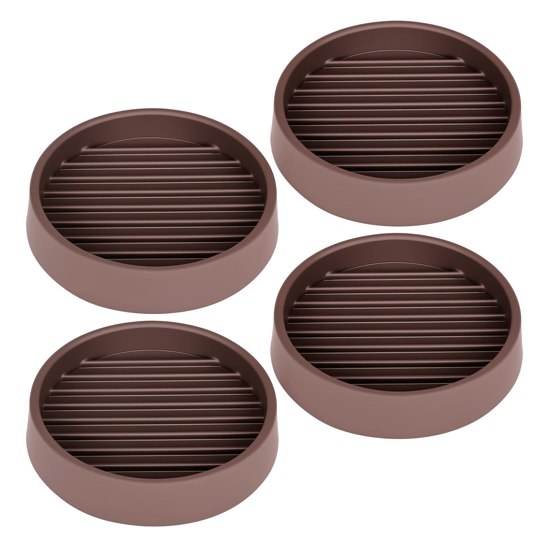 2.5X2.5 Round Rubber Caster Cups (4 Count)