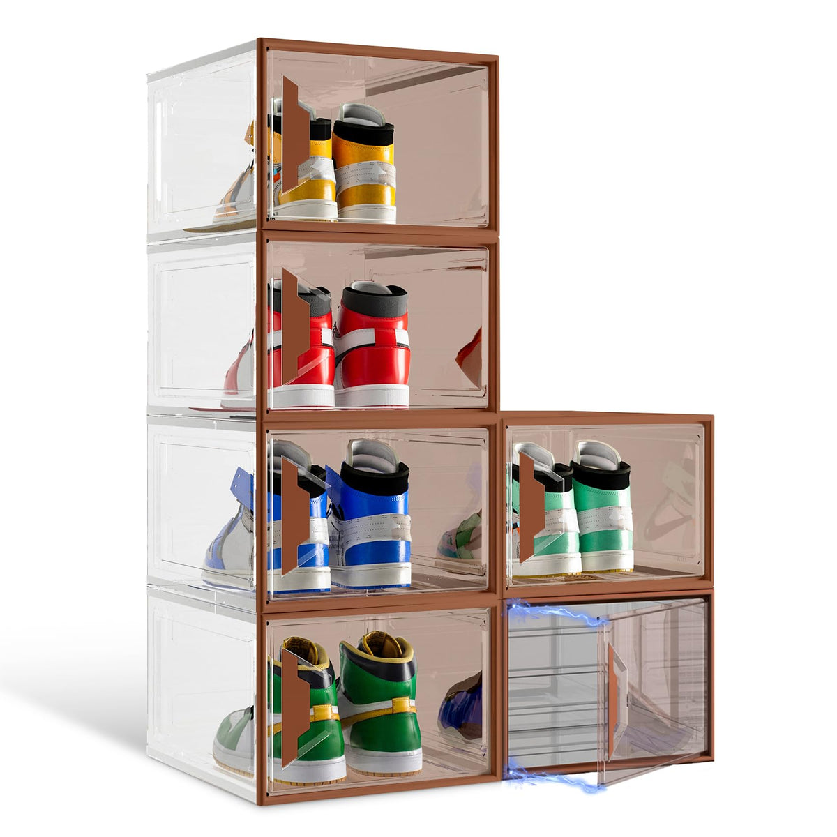6 Pack Shoe Storage Box Organizer (6 Count)