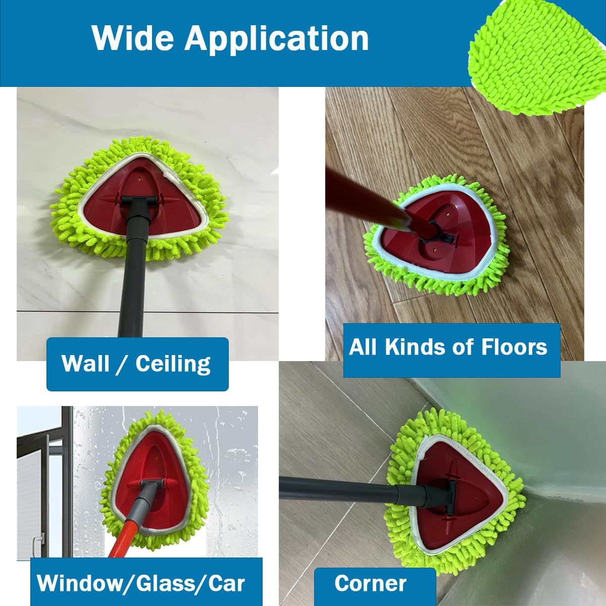 Mop Heads Replacements Compatible with Ocedar RinseClean 2 (3 Count) - ModHome Supplies