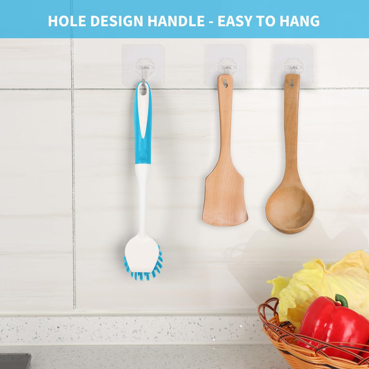 Dish Brush with Handle (2 Count)