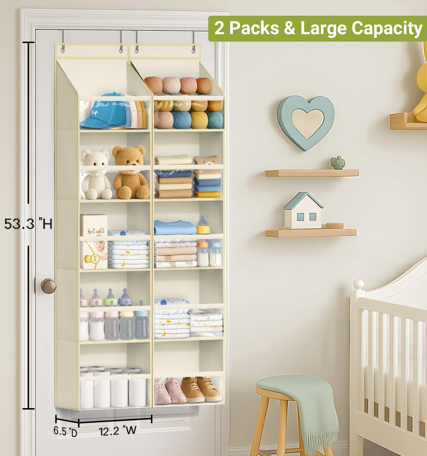 2 Pack Over the Door Organizer (2 Count)