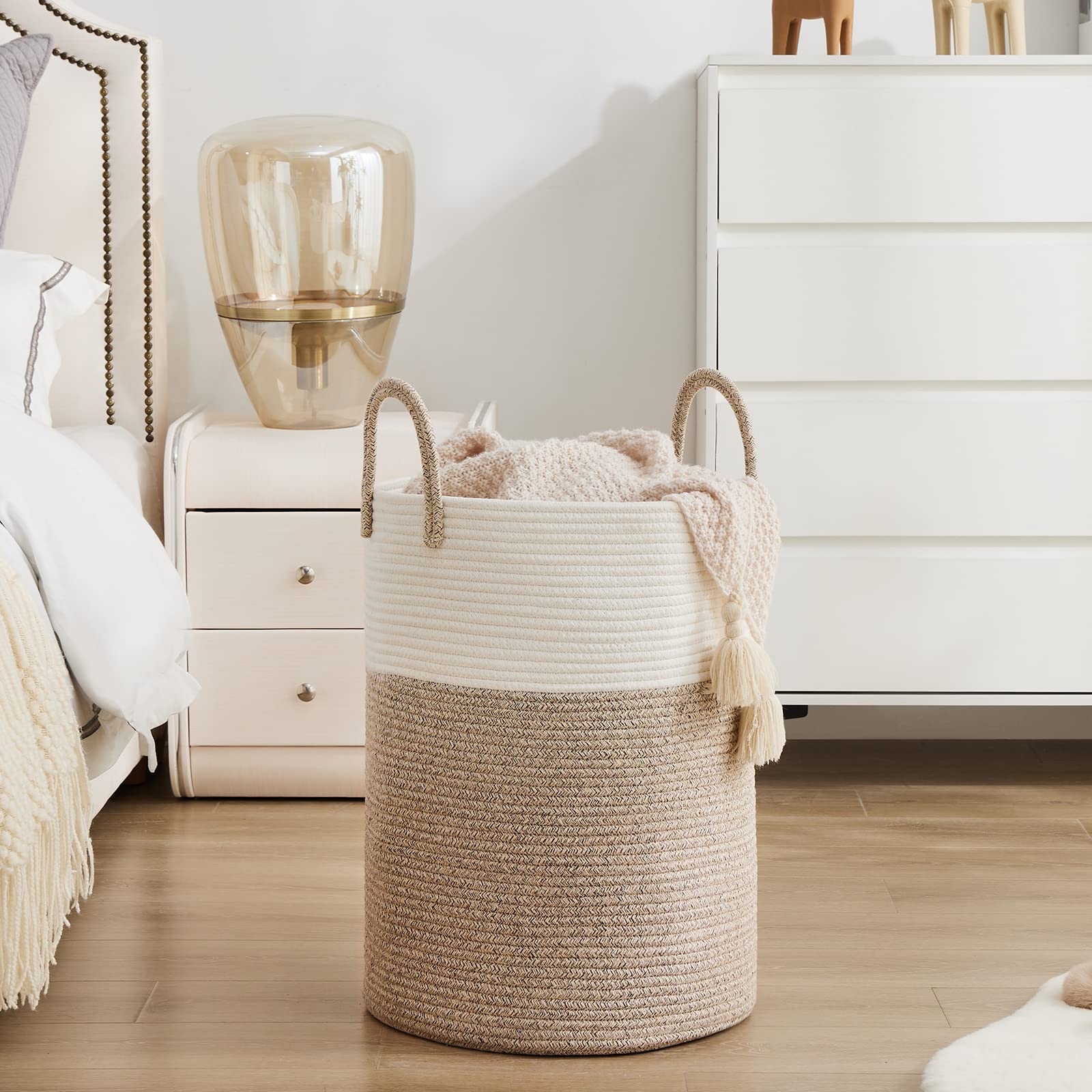 Cotton Rope Laundry Hamper Basket - ModHome Supplies