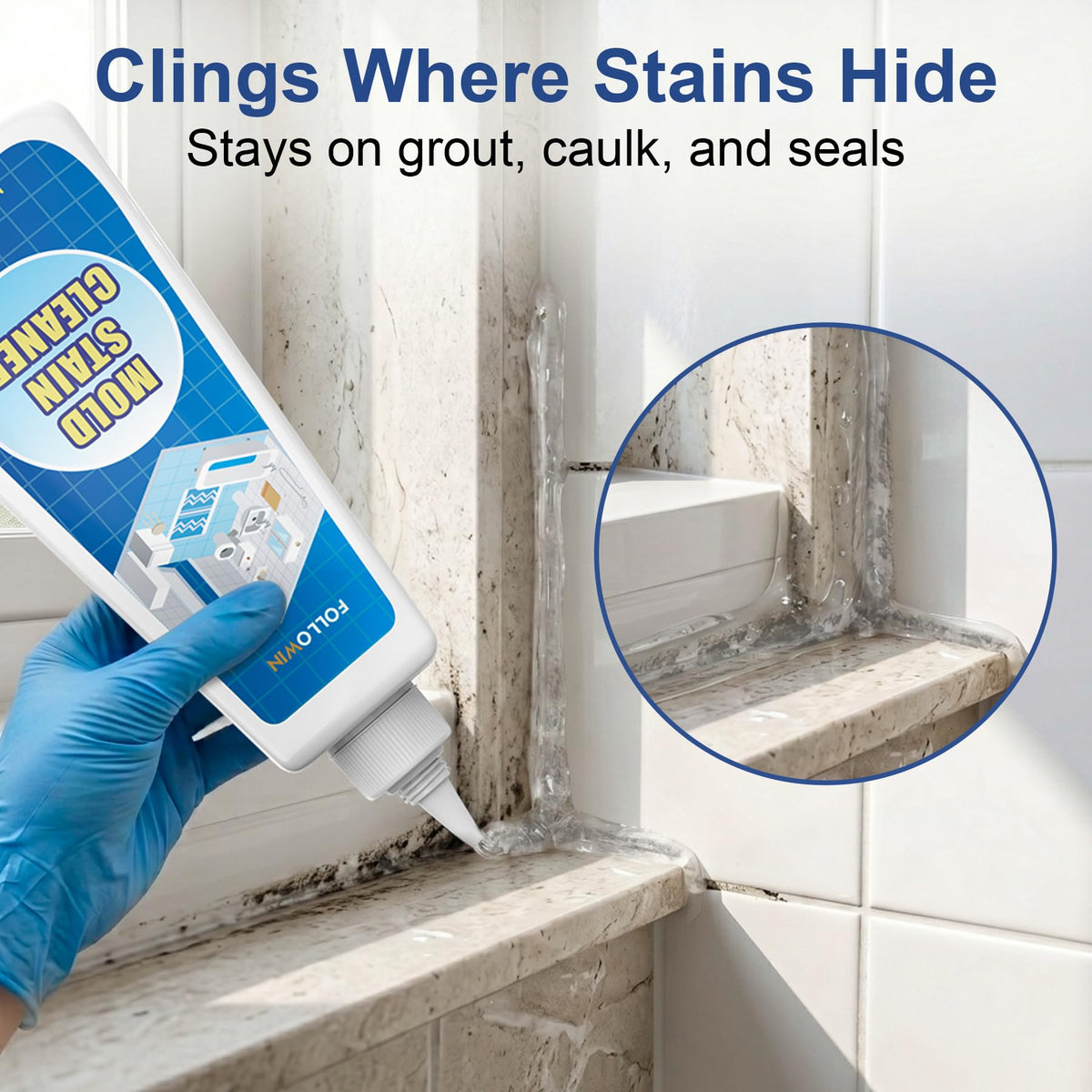 Mold and Mildew Remover Gel for Washing Machine Seal (16 Fl Oz)