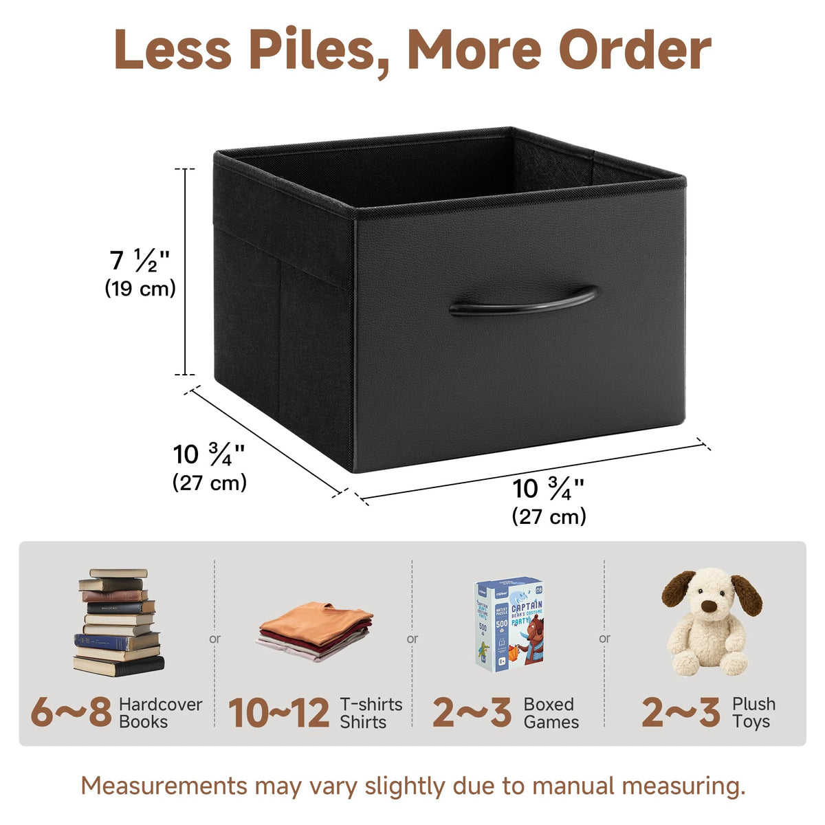 Black Storage Bins (4 Count)