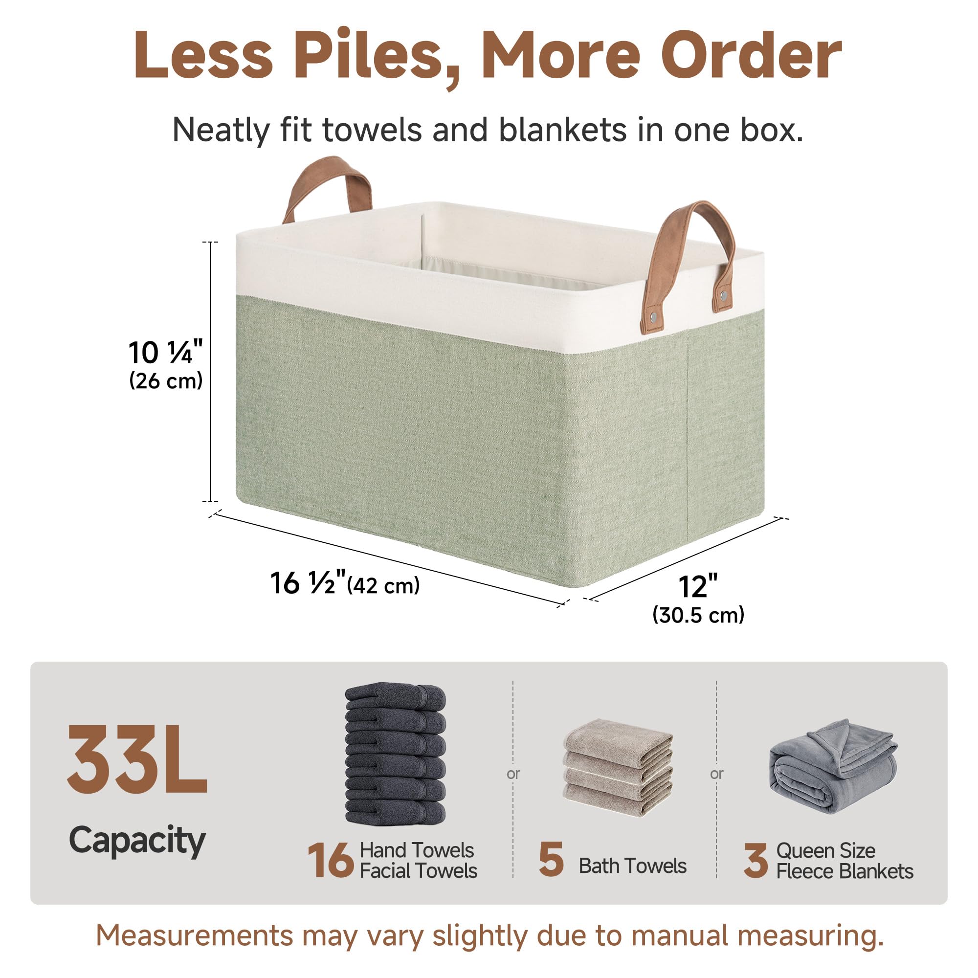 Fabric Storage Bins for Shelf (2 Count)