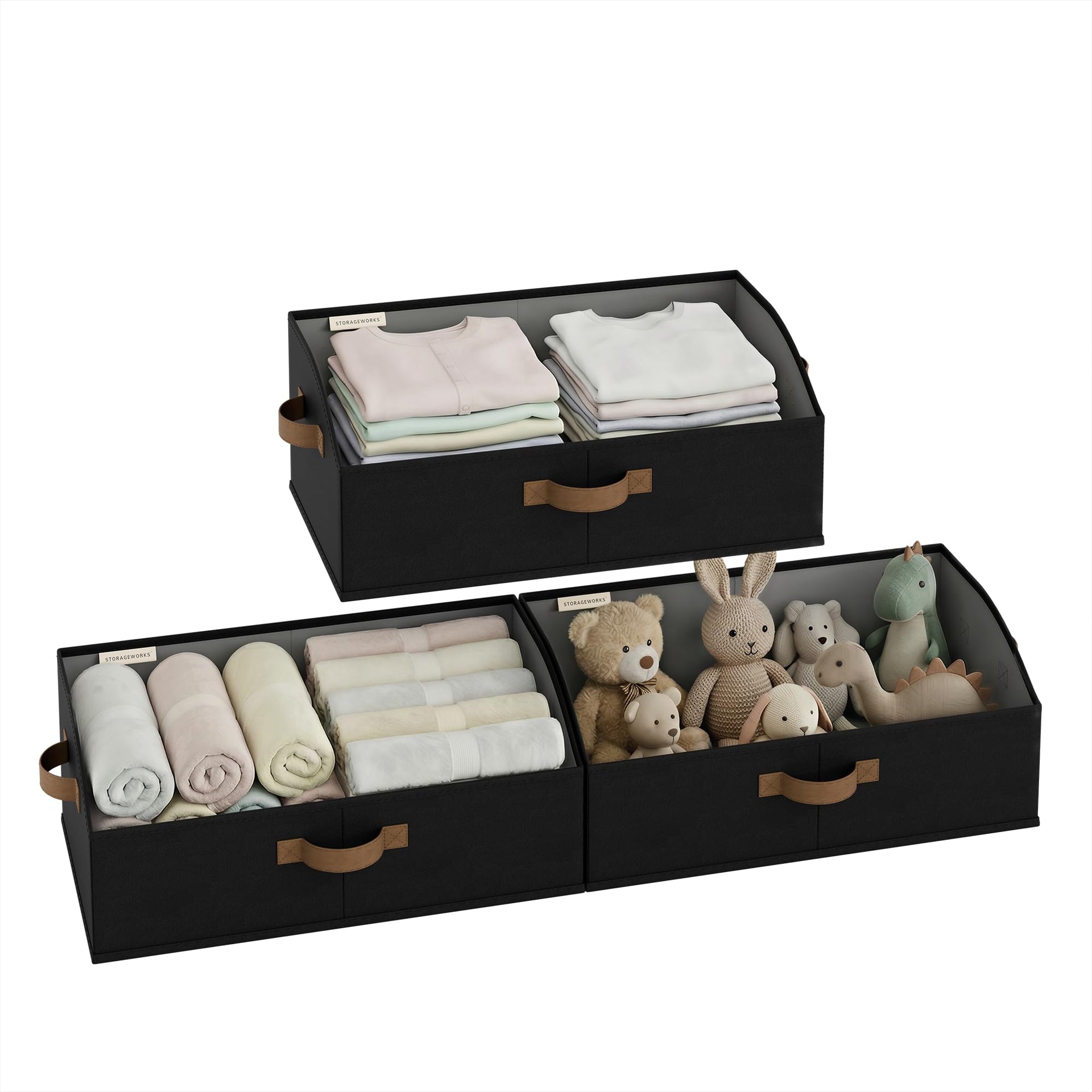 Closet Storage Bins Trapezoid (3 Count)