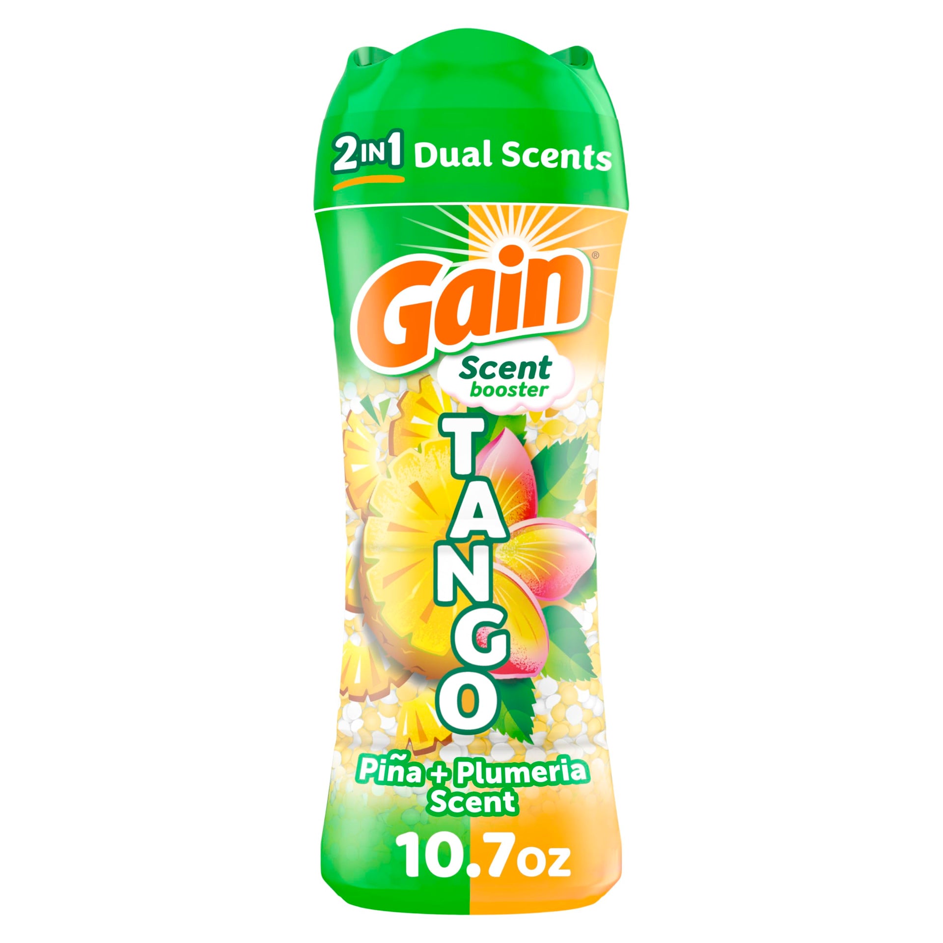 Tango 2-in-1 Laundry Scent Booster Beads, Piña and Plumeria Scent, 10.7 oz, Laundry Beads with Dual Scents Plus All Day Freshness (10.7 Ounce)