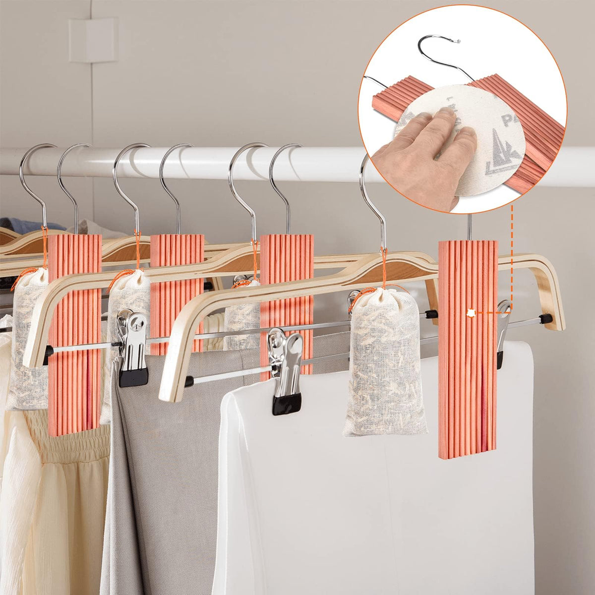 Cedar Blocks Cedar Hang Ups for Clothes Storage (18 Count)
